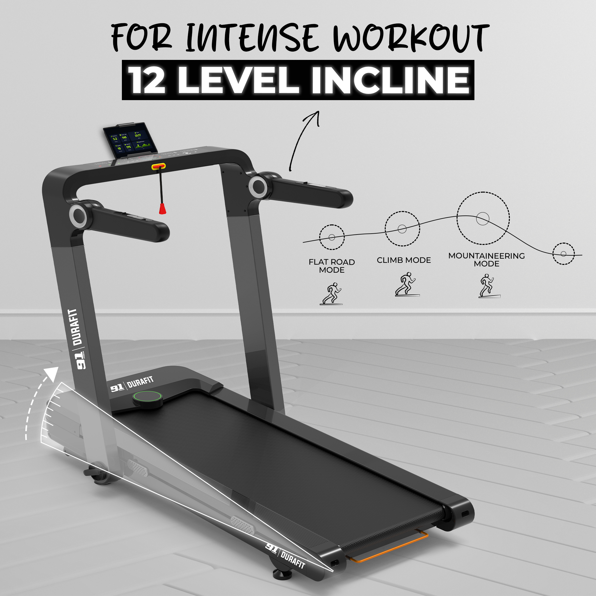 Vibe Single Function Treadmill (Black) image 1