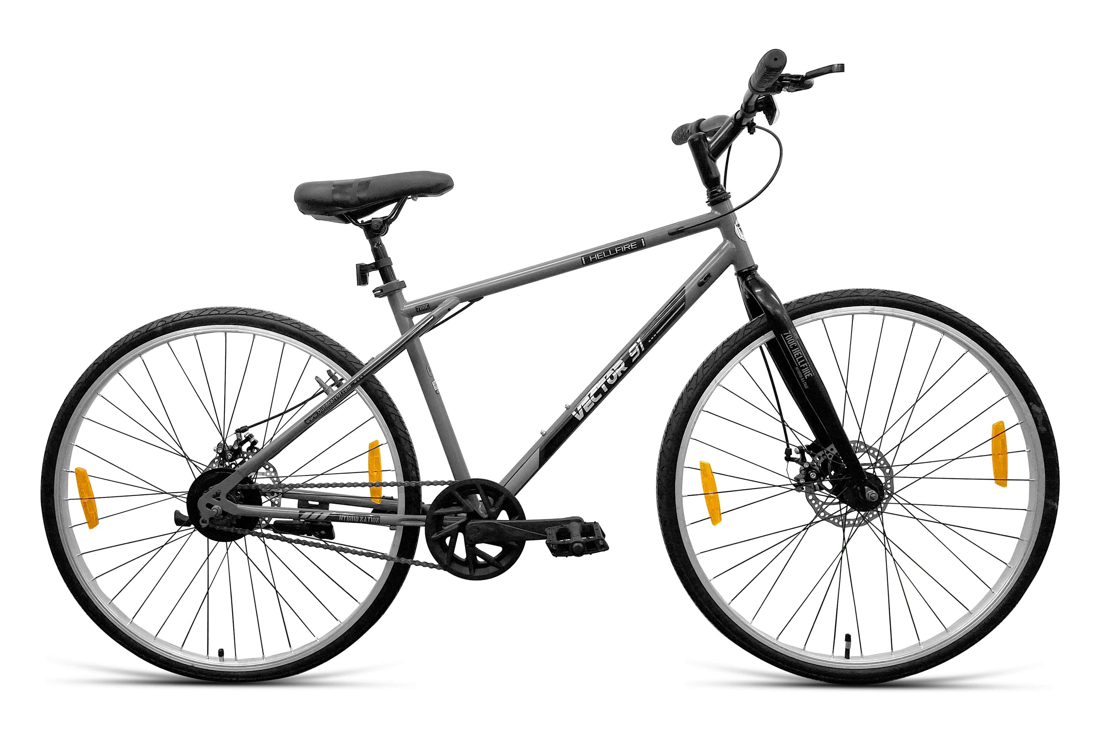 HellFire 700C D2RF Single Wall Alloy Rims (Grey Blue) image 1