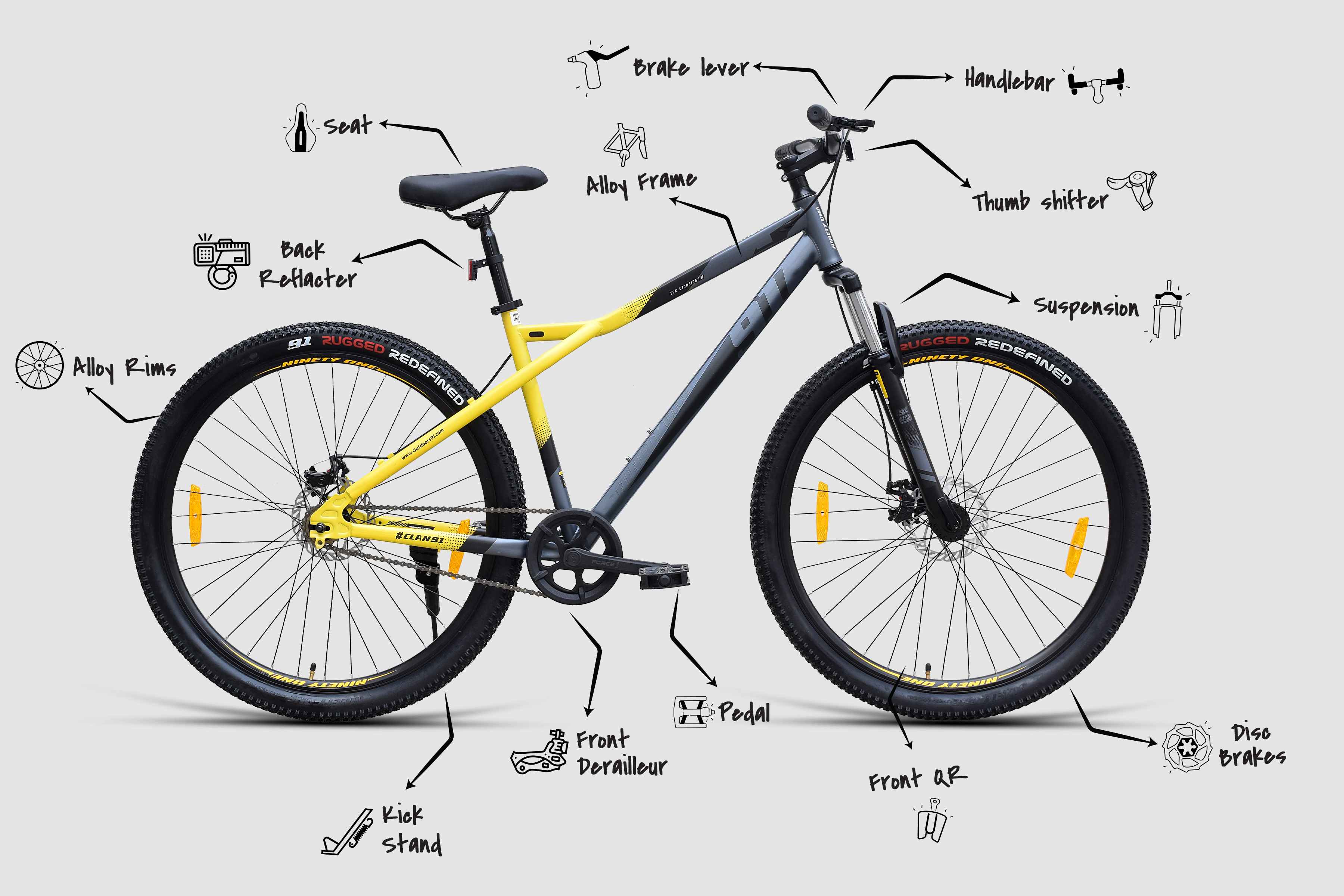 Buy Windrider 29T Single Speed Cycle by 91 Online | Ninety