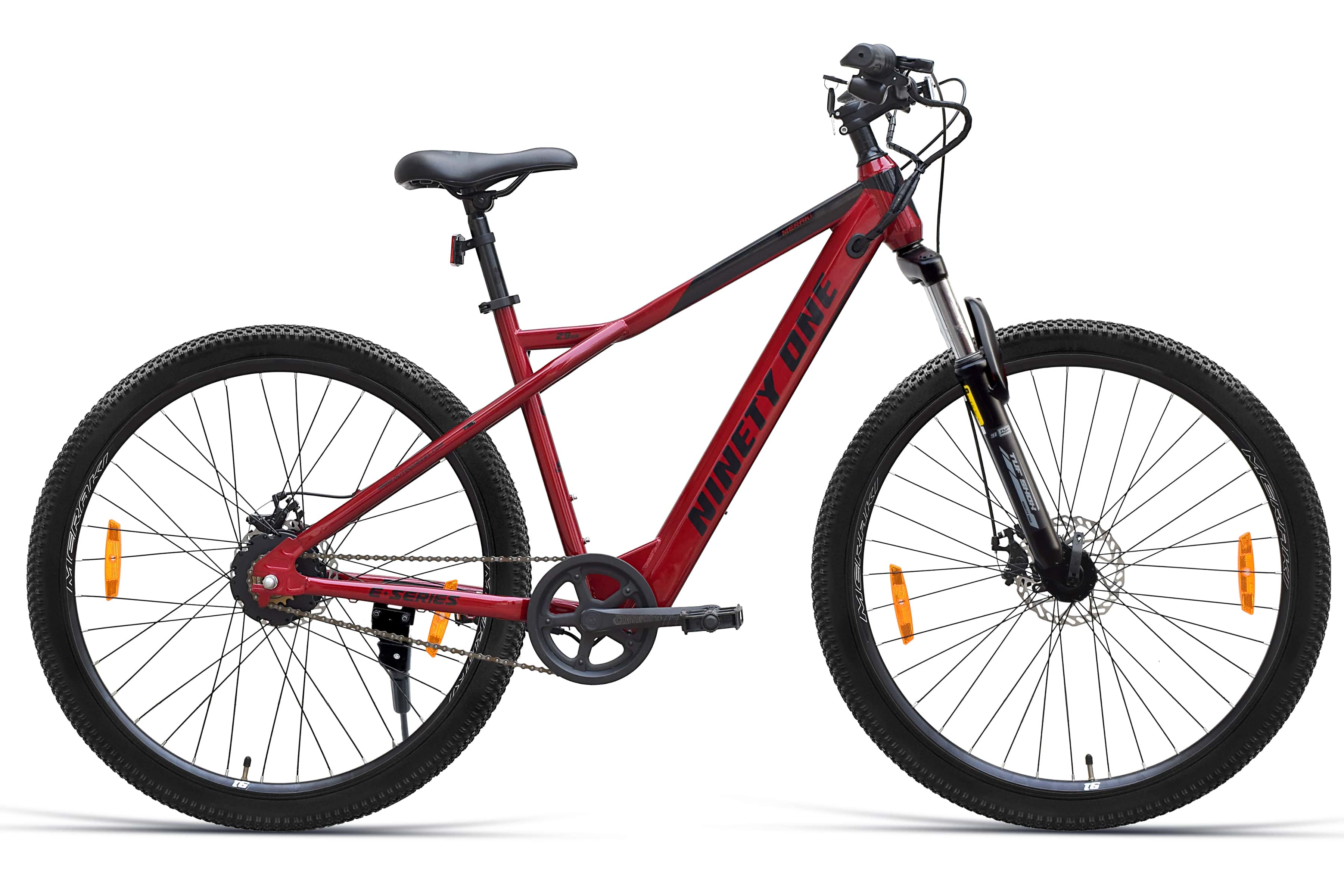 Top Selling E Bikes - Meraki 29T Gloss Red at Rs. 32999 by Ninety One Cycle