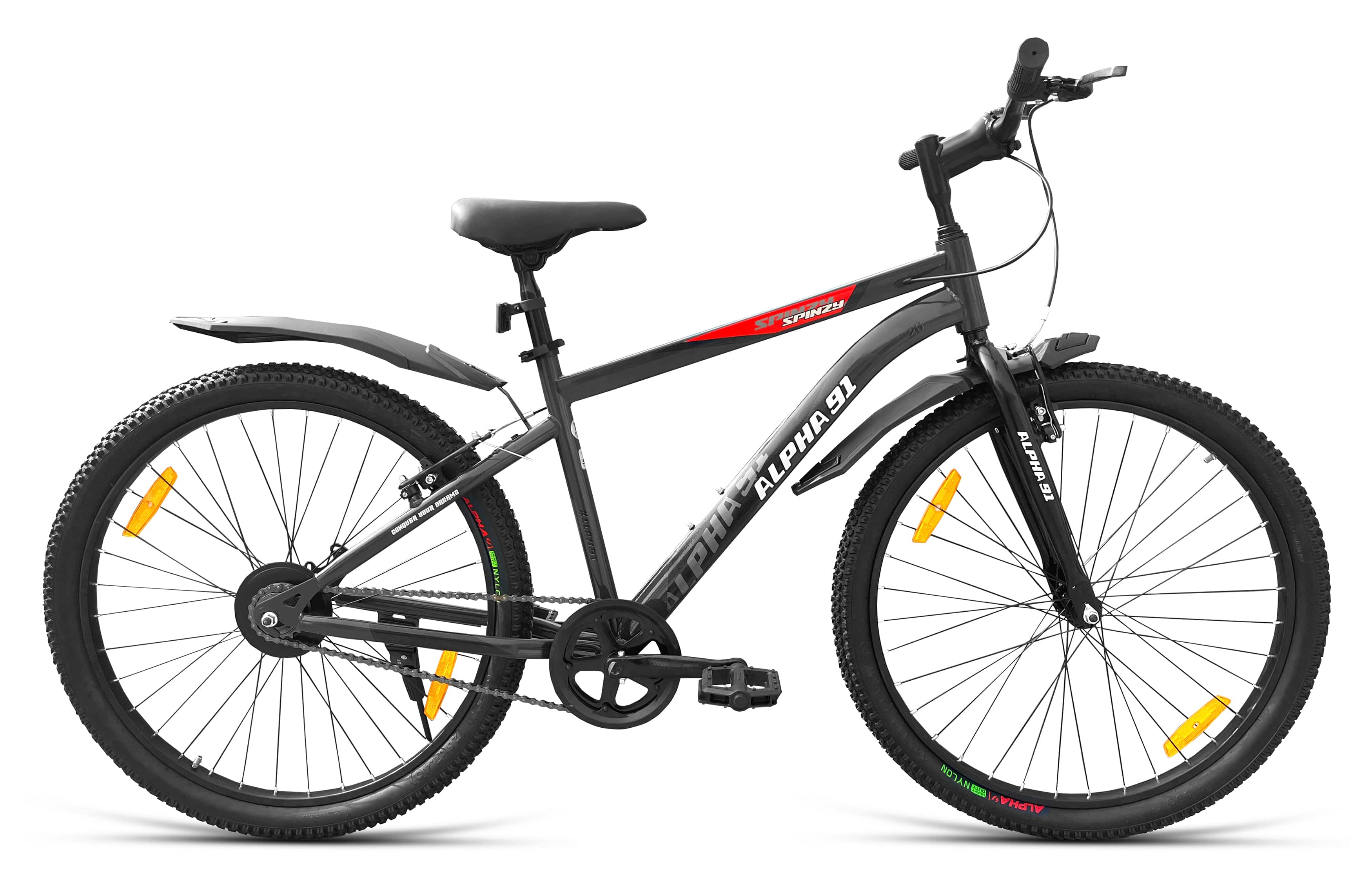 Spinzy 26T CKD pack of 2 (Grey Red) image 1