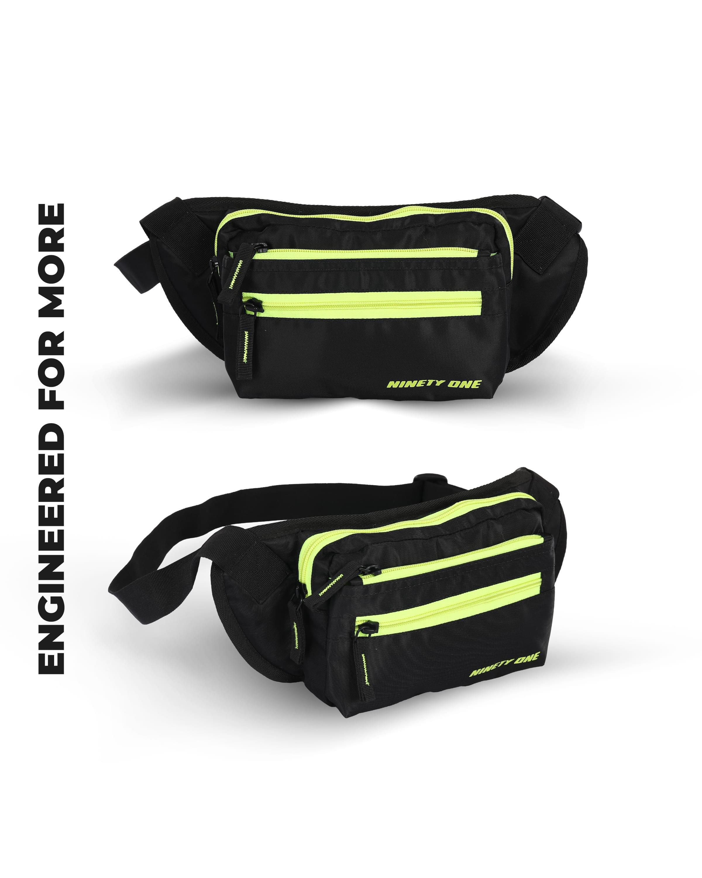 Top Selling  - 91Explorer 2L Unisex Black Green Cross Body Bag at Rs. 890 by Ninety One Cycle