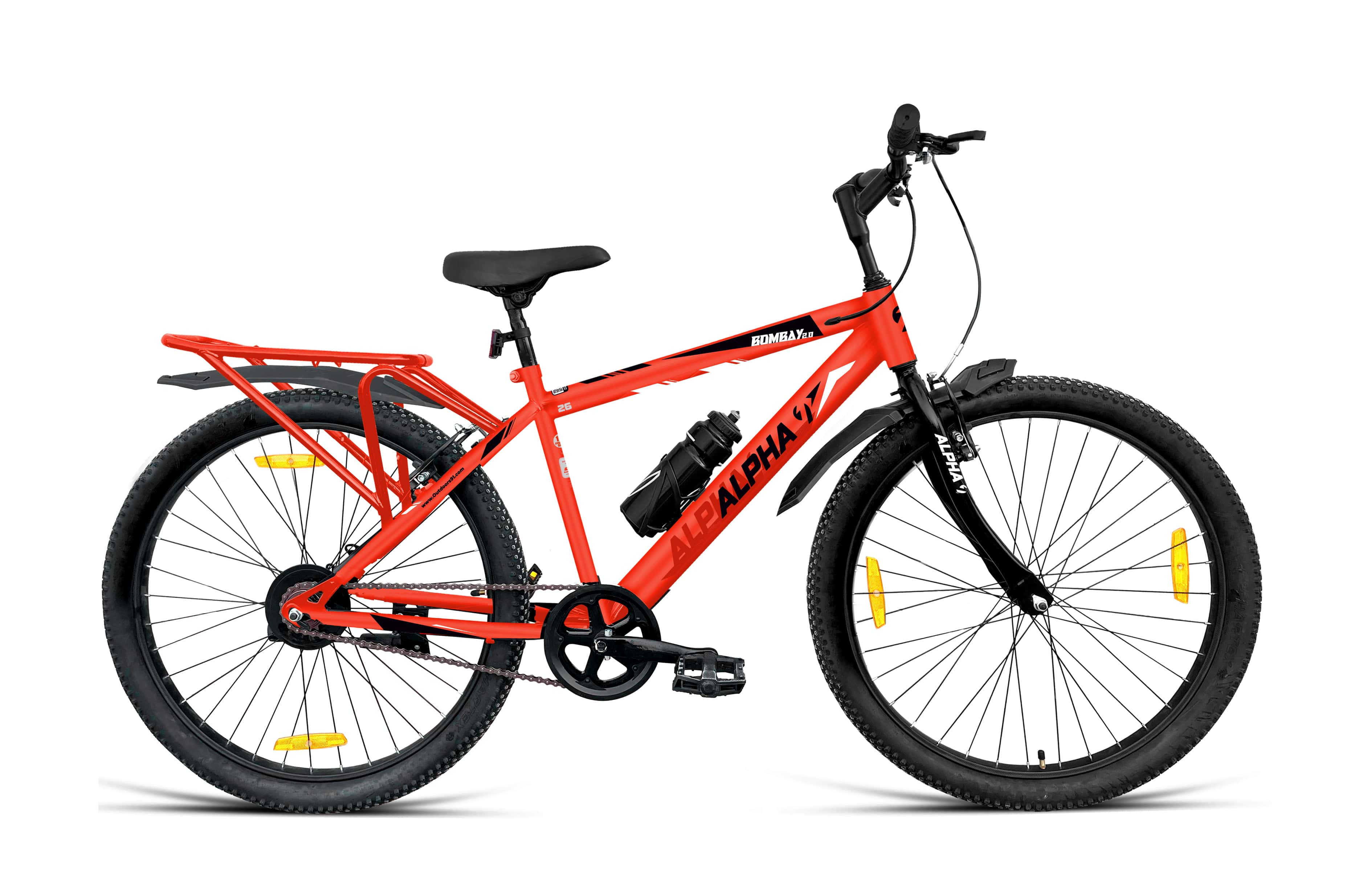 Bombay 2 0 26T CKD Steel Rim (Red Black) image 1