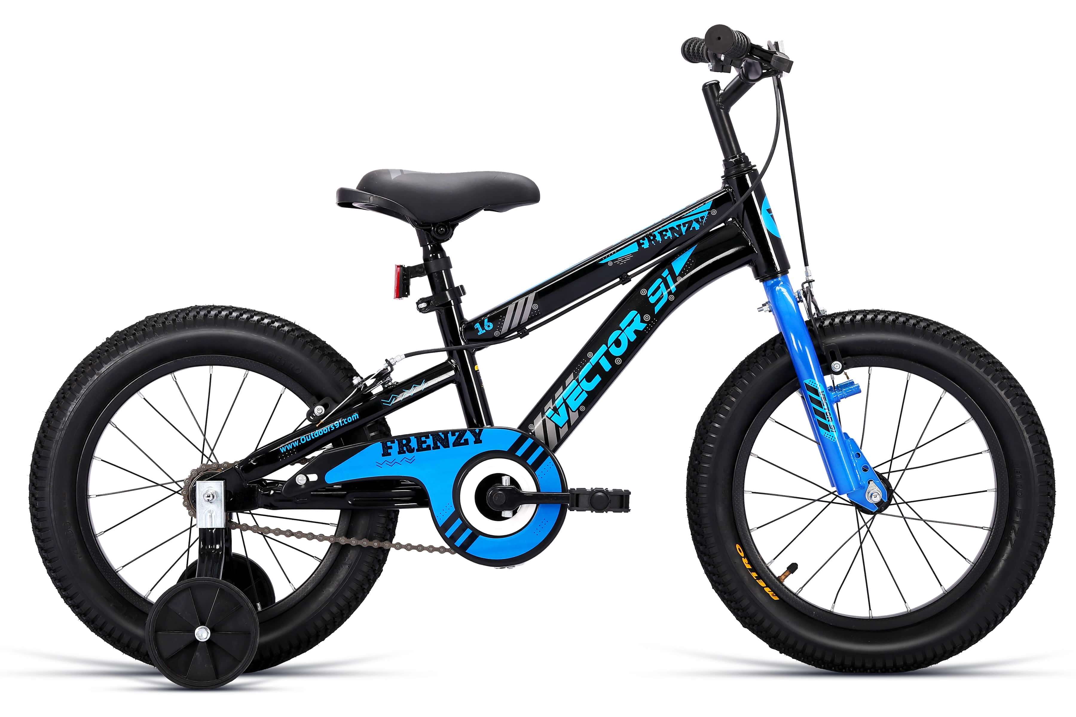 Top Selling Little Champ Bikes - Frenzy 16T Blue Black at Rs. 6569 by Ninety One Cycle