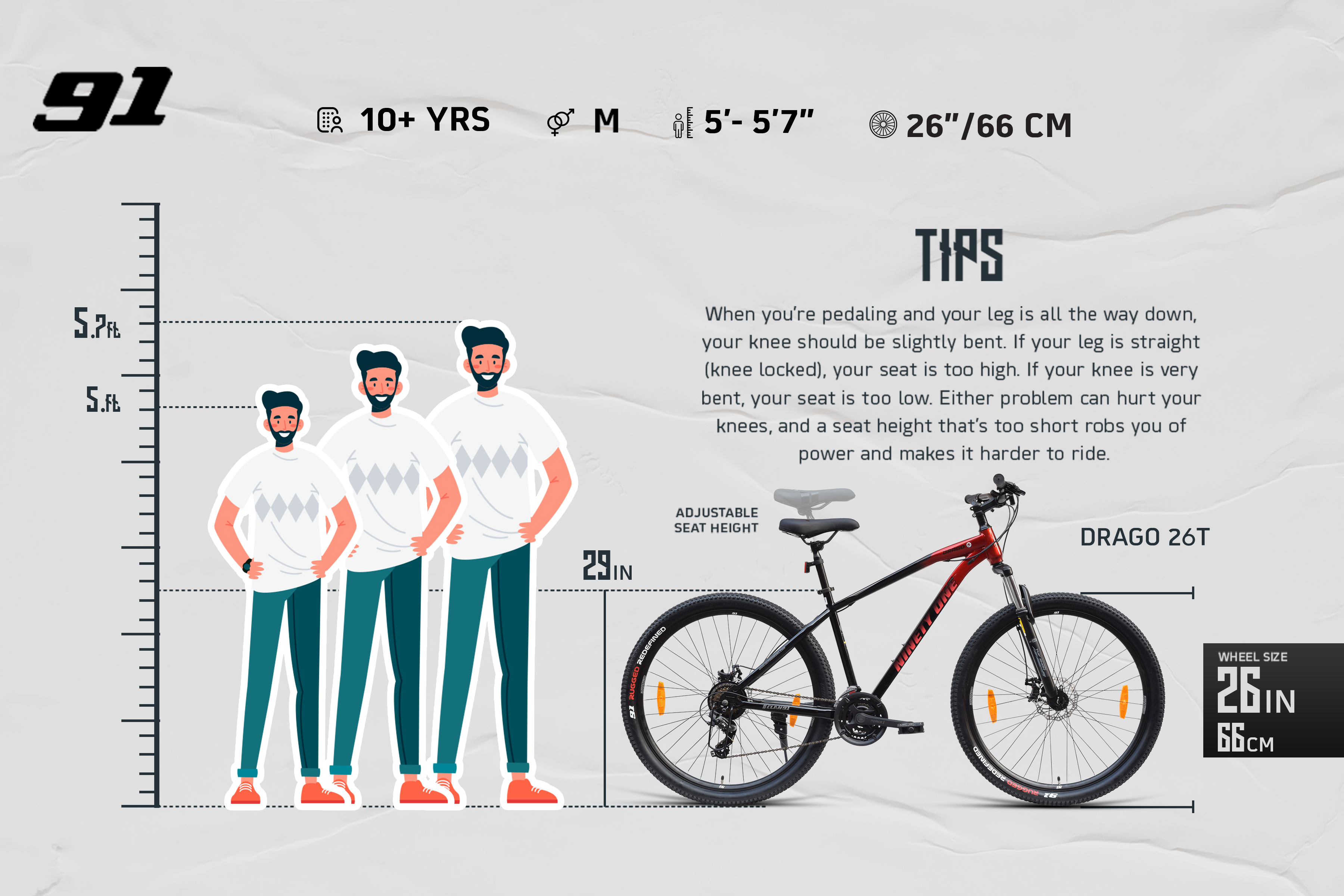 Standover Height What Does A 26 Inch Bike Frame Mean Buy Drago 26T
