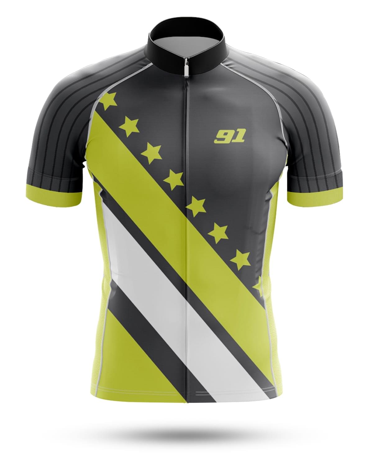 Cycling Jersey Yellow Gray (M) image 1