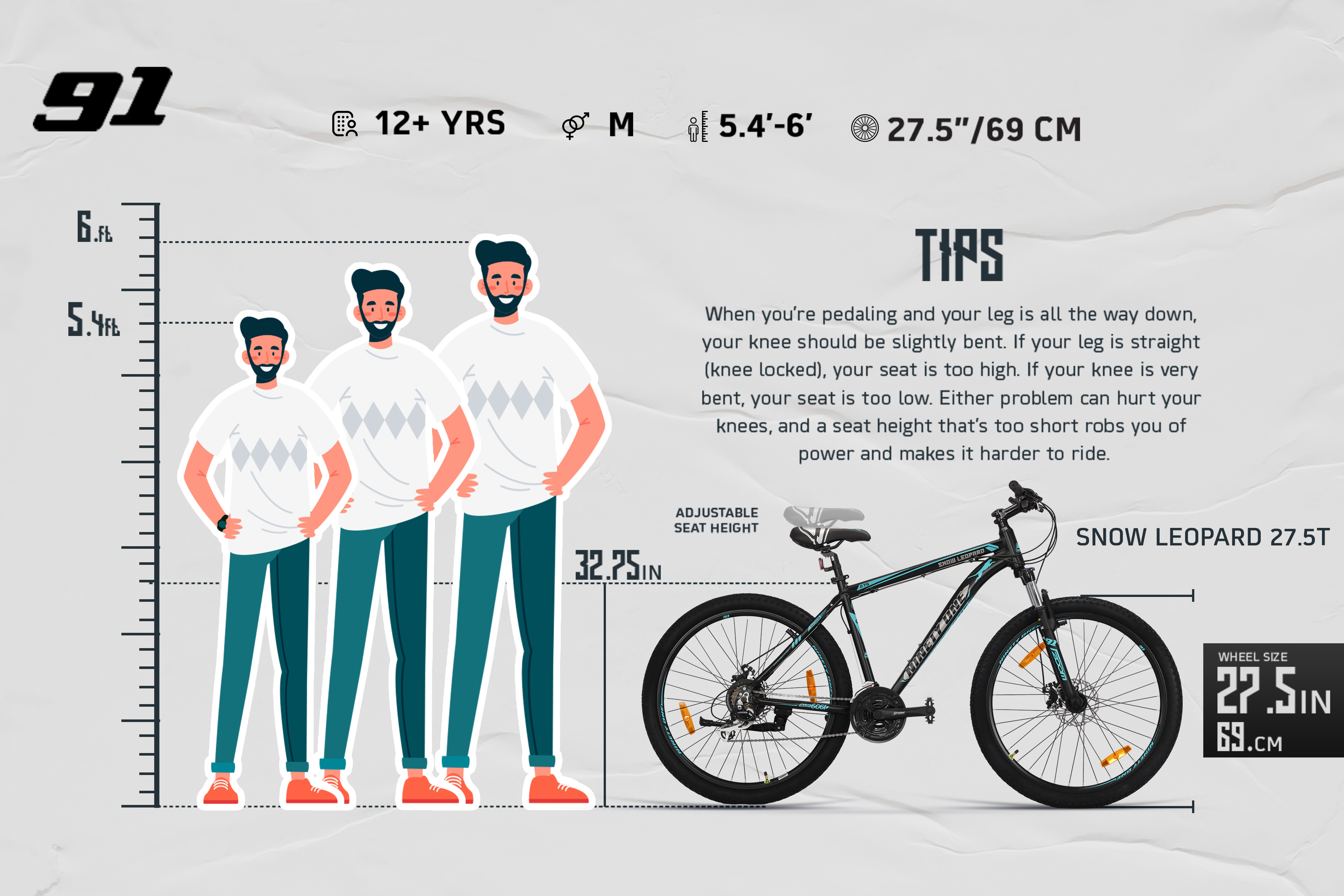 Buy Snow Leopard Multi Speed Cycle by 91 Online Ninety One