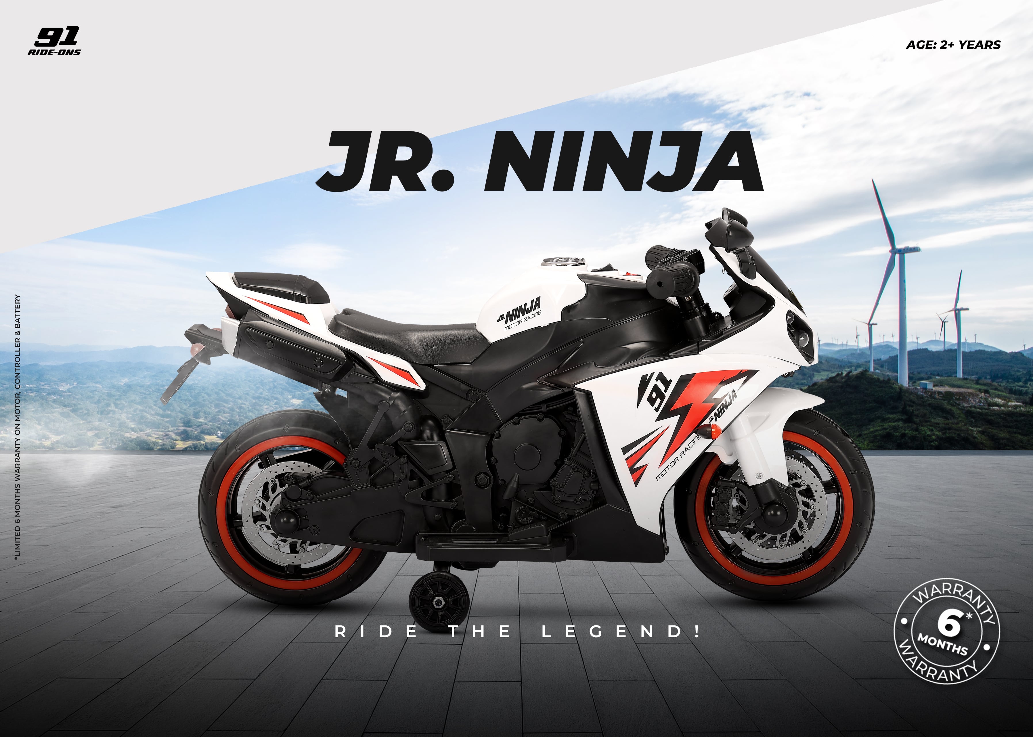 新品未使用　RIDE NINETY-TWO 27cm Road Rippers Kawasaki Ninja ZX-10R Motorcycle Plastic Toy, Works