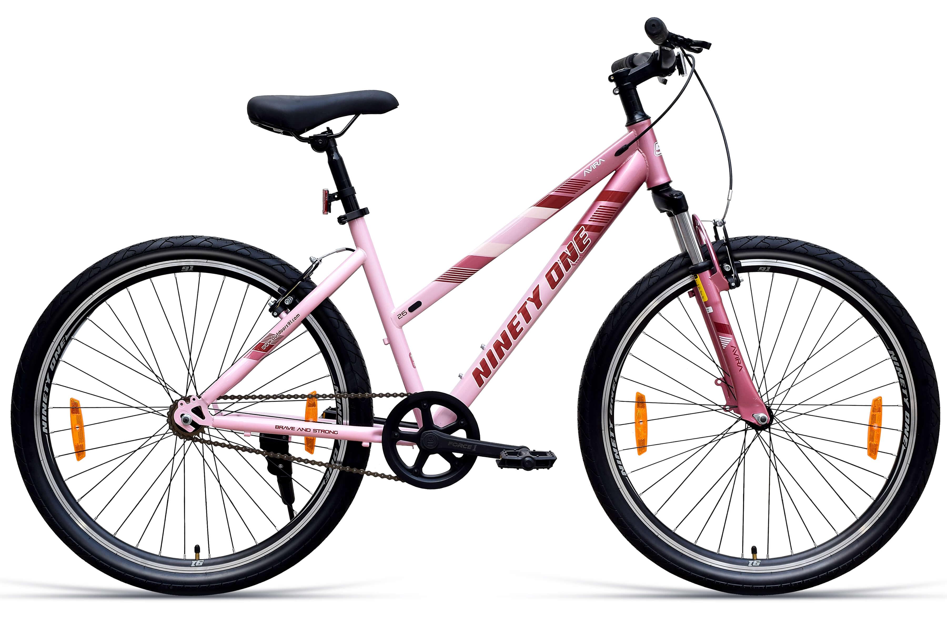 Top Selling All Terrain Bikes - Avira 26T Rose Gold at Rs. 12149 by Ninety One Cycle