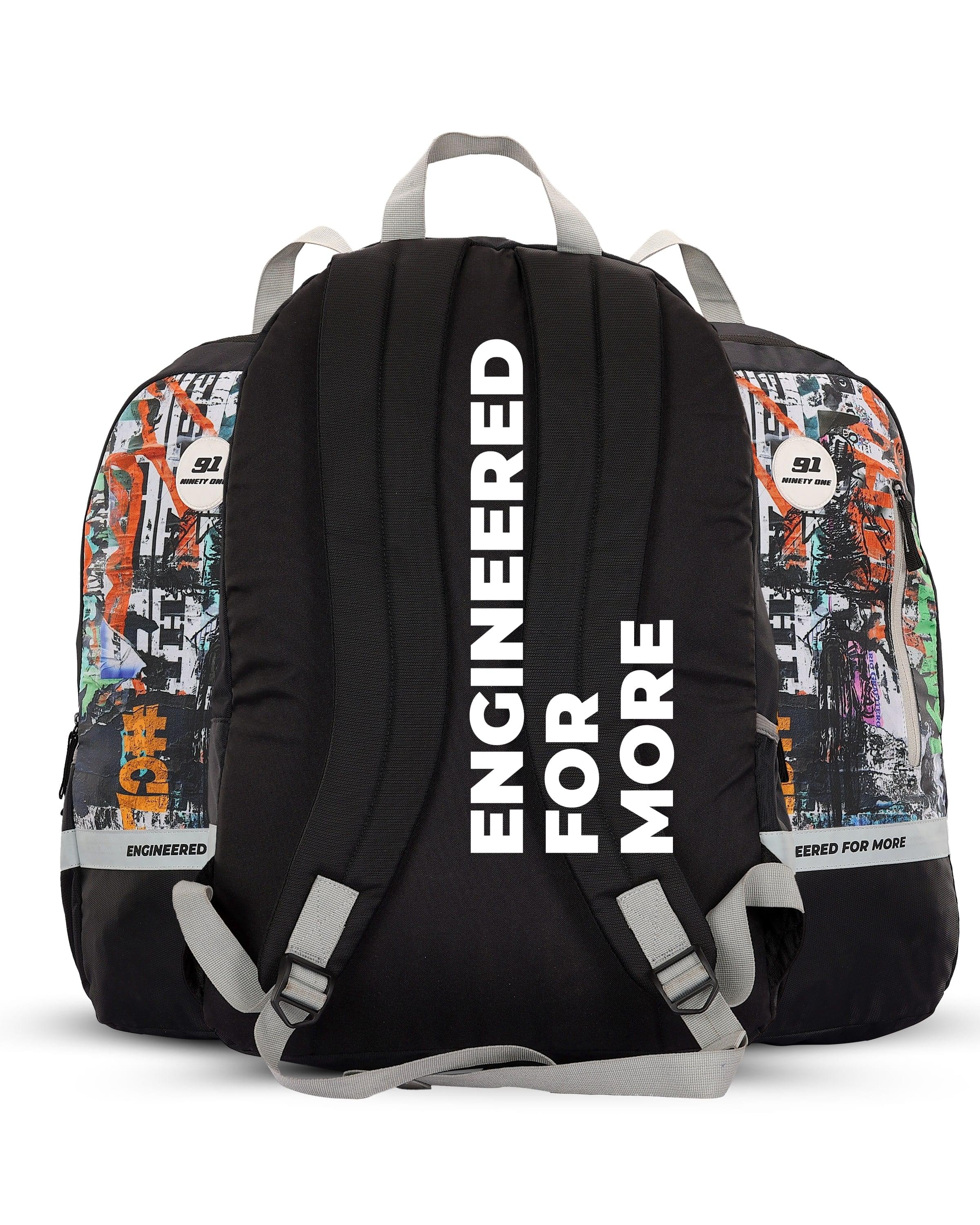 Top Selling  - 91Trailblazer 25L Unisex Black White Backpack at Rs. 1361 by Ninety One Cycle