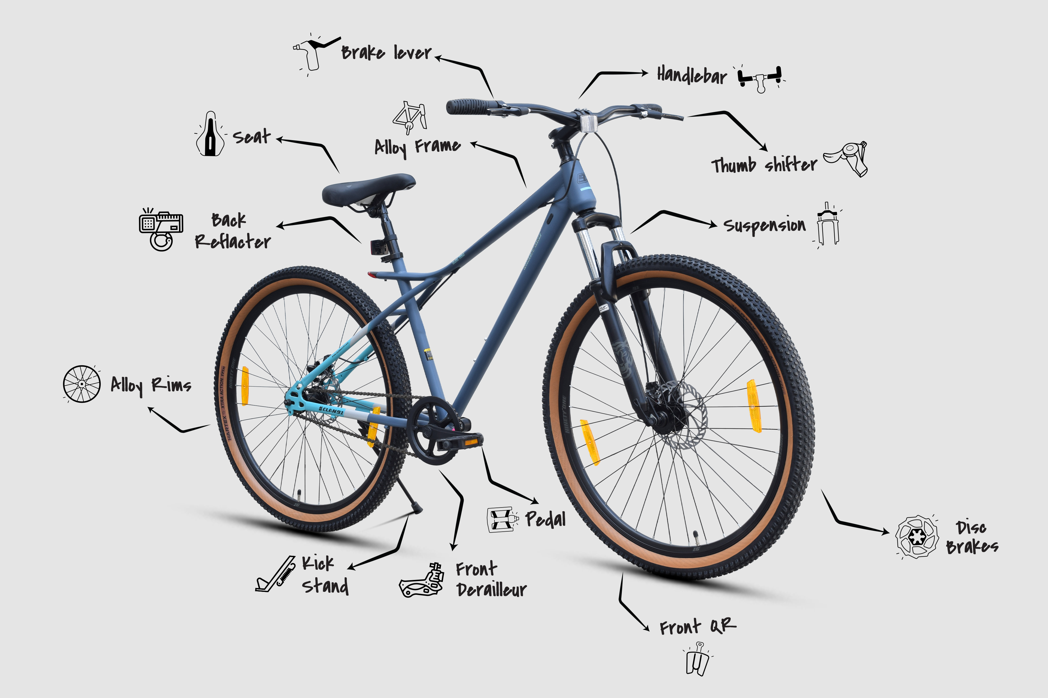 Buy Black Tiger 29T Single Speed Cycle by 91 Online | Ninety