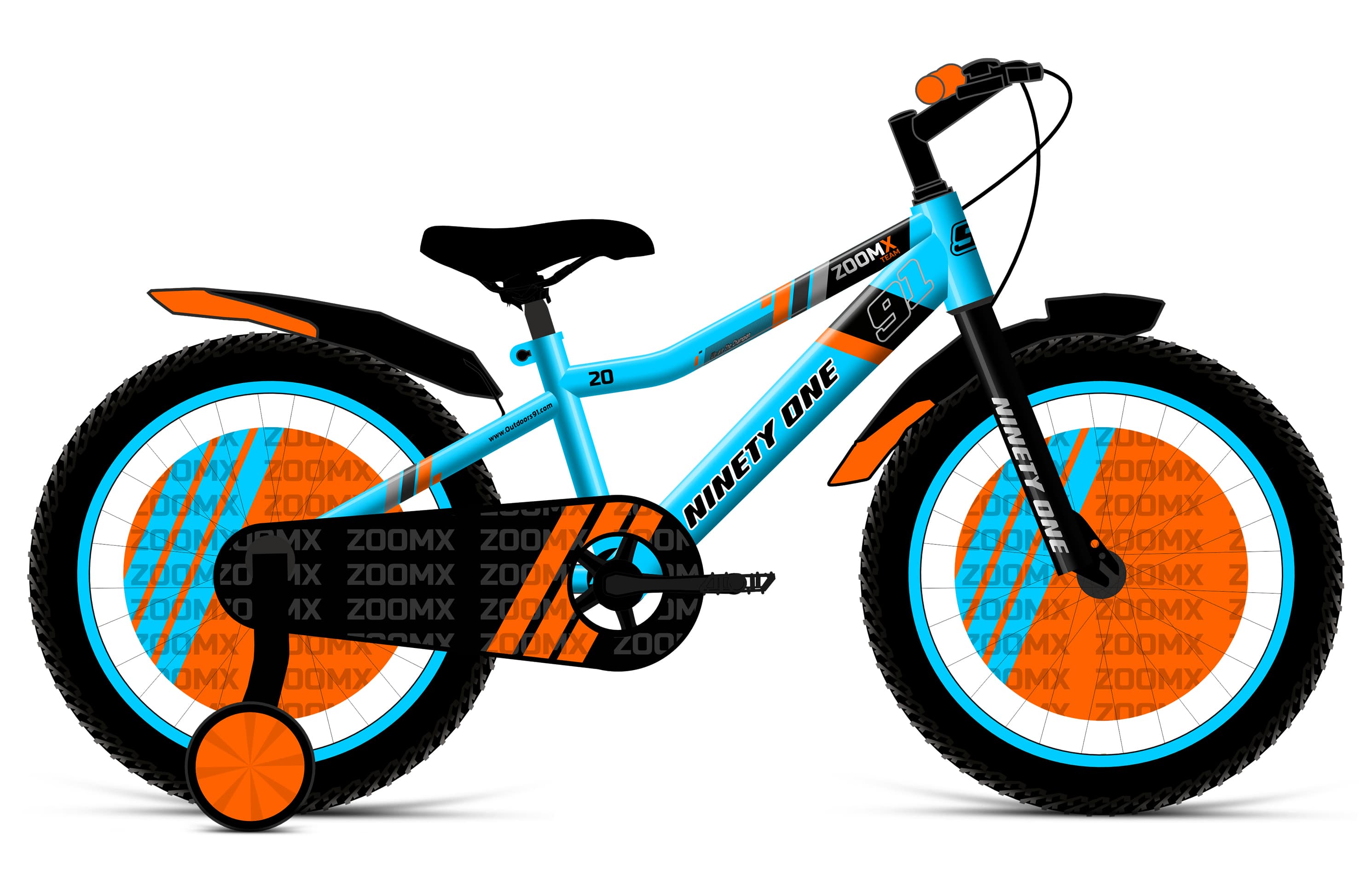 Zoom X 20T 90 SKD Pack of 2 (Cyan Orange) image 1