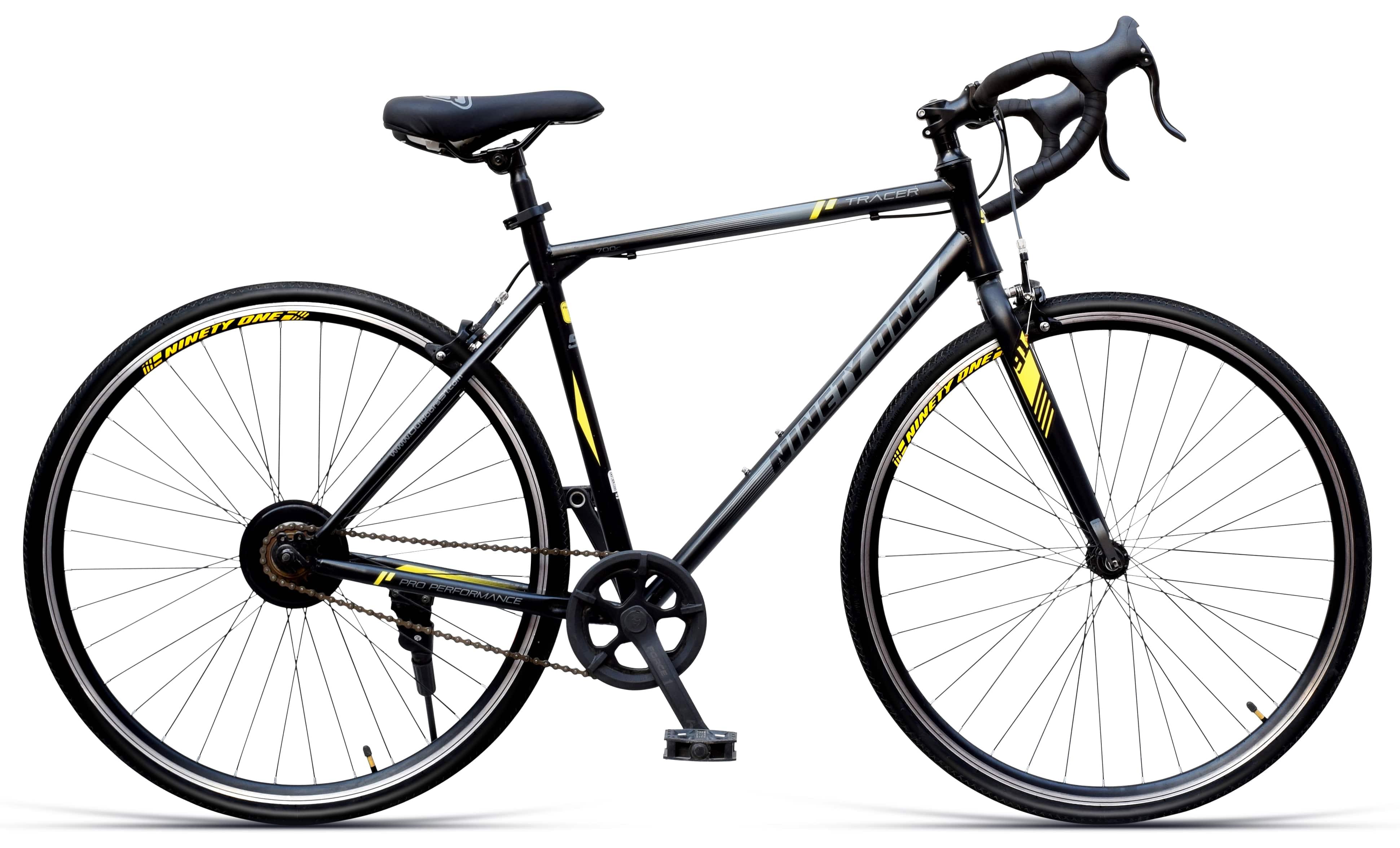 Top Selling Road Bikes - Tracer 700C Black Yellow 19