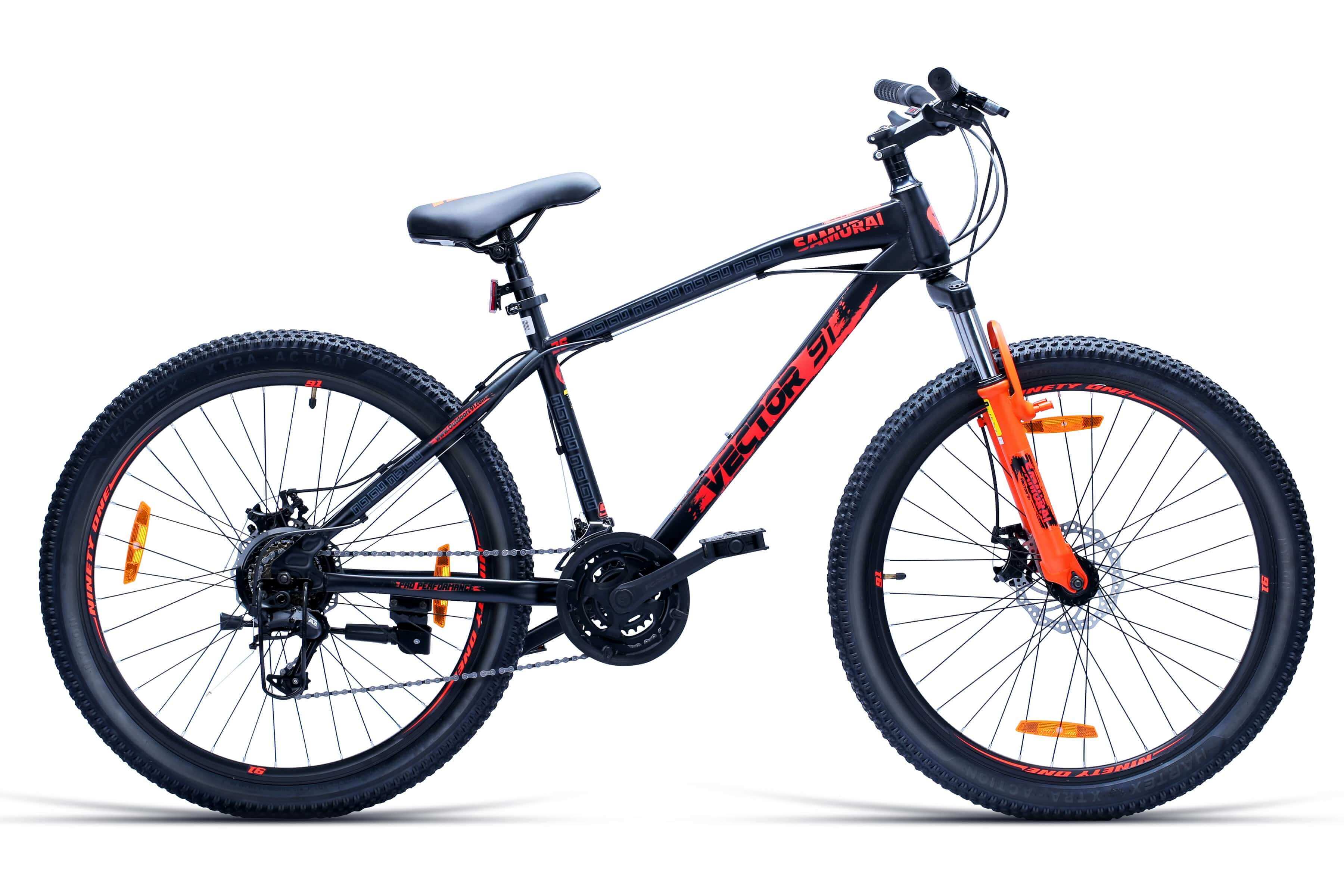 Top Selling Mountain Bikes - Samurai 26T Black Red at Rs. 16999 by Ninety One Cycle