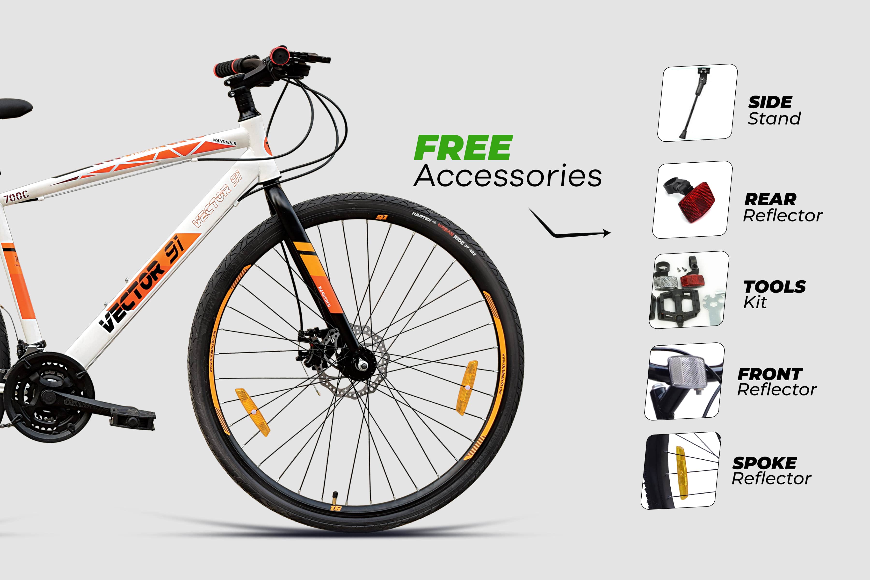 Buy Wanderer Pro 700C Cycle by 91 Online Ninety One Bicycles