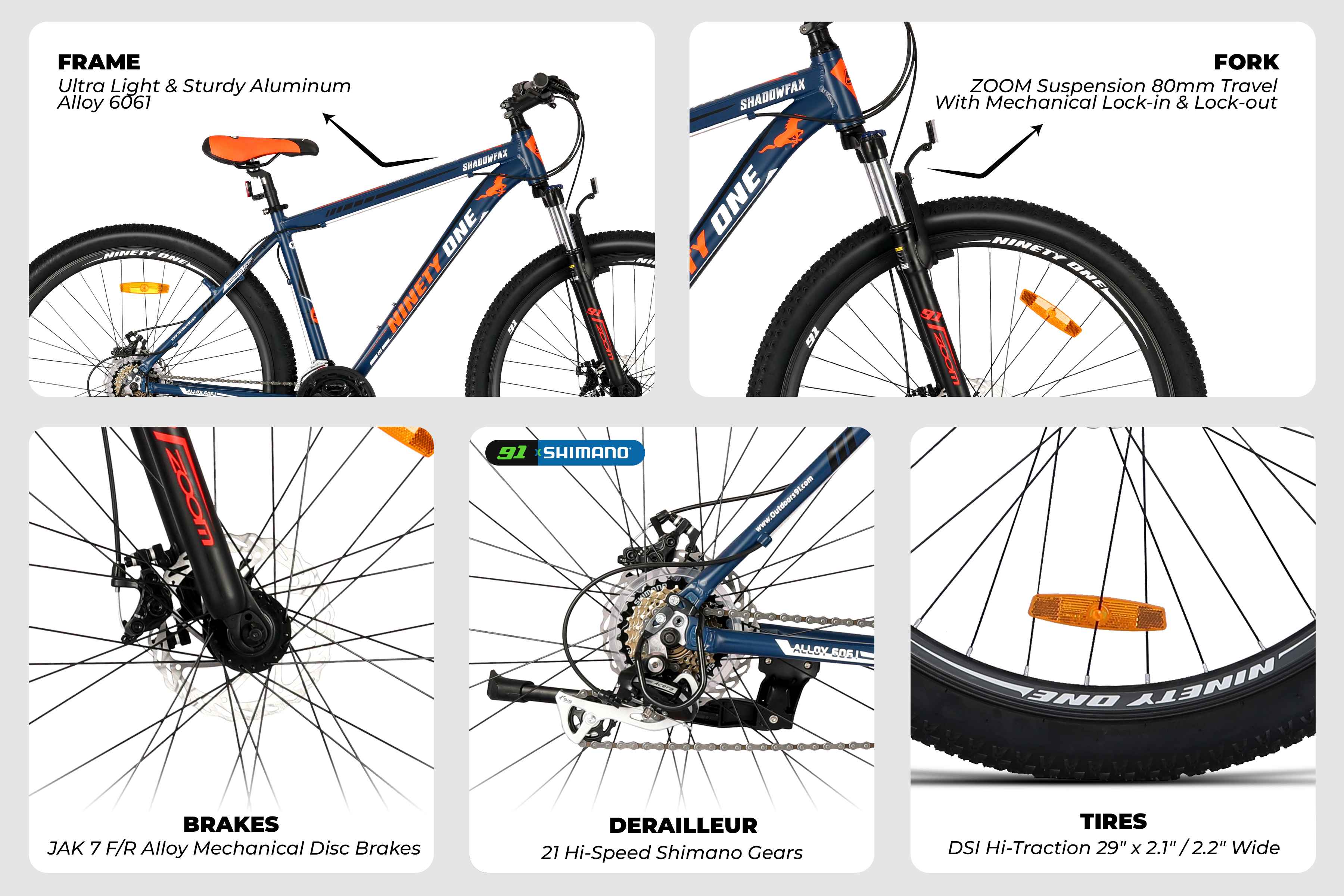 Buy Shadowfax 29T Multi Speed Cycle by 91 Online | Ninety One Bicycles