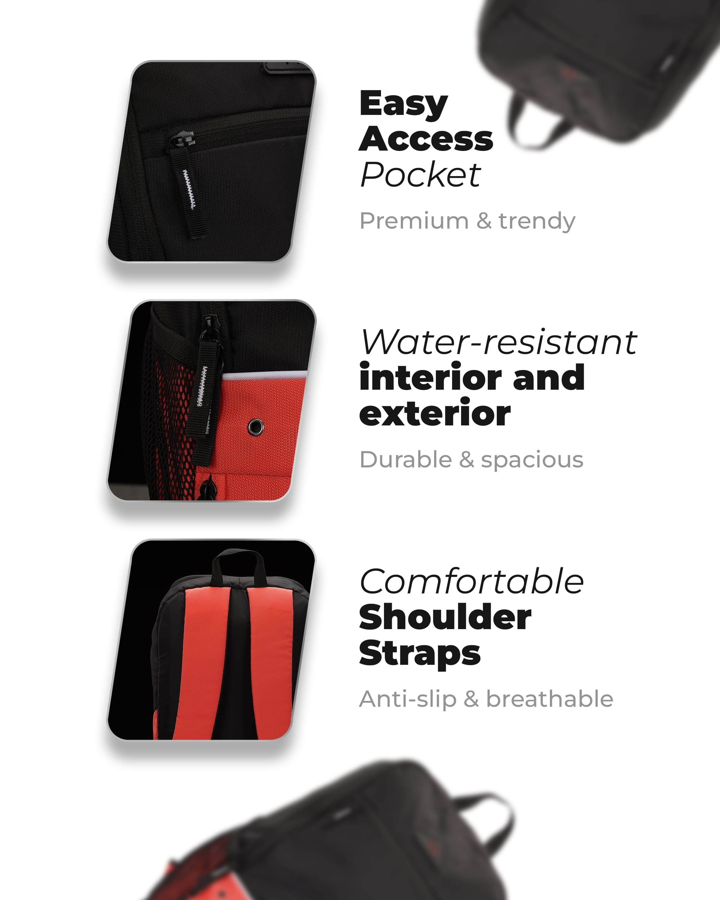 Top Selling  - 91Trekker XL 20L Unisex Black Red Backpack at Rs. 1108 by Ninety One Cycle