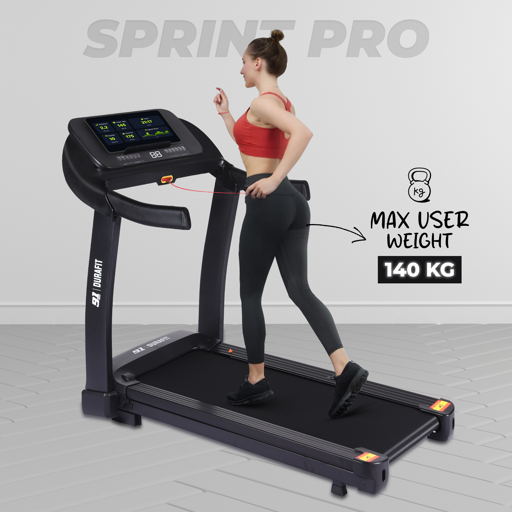 Sprint Pro Single Function Treadmill (Black) image 1