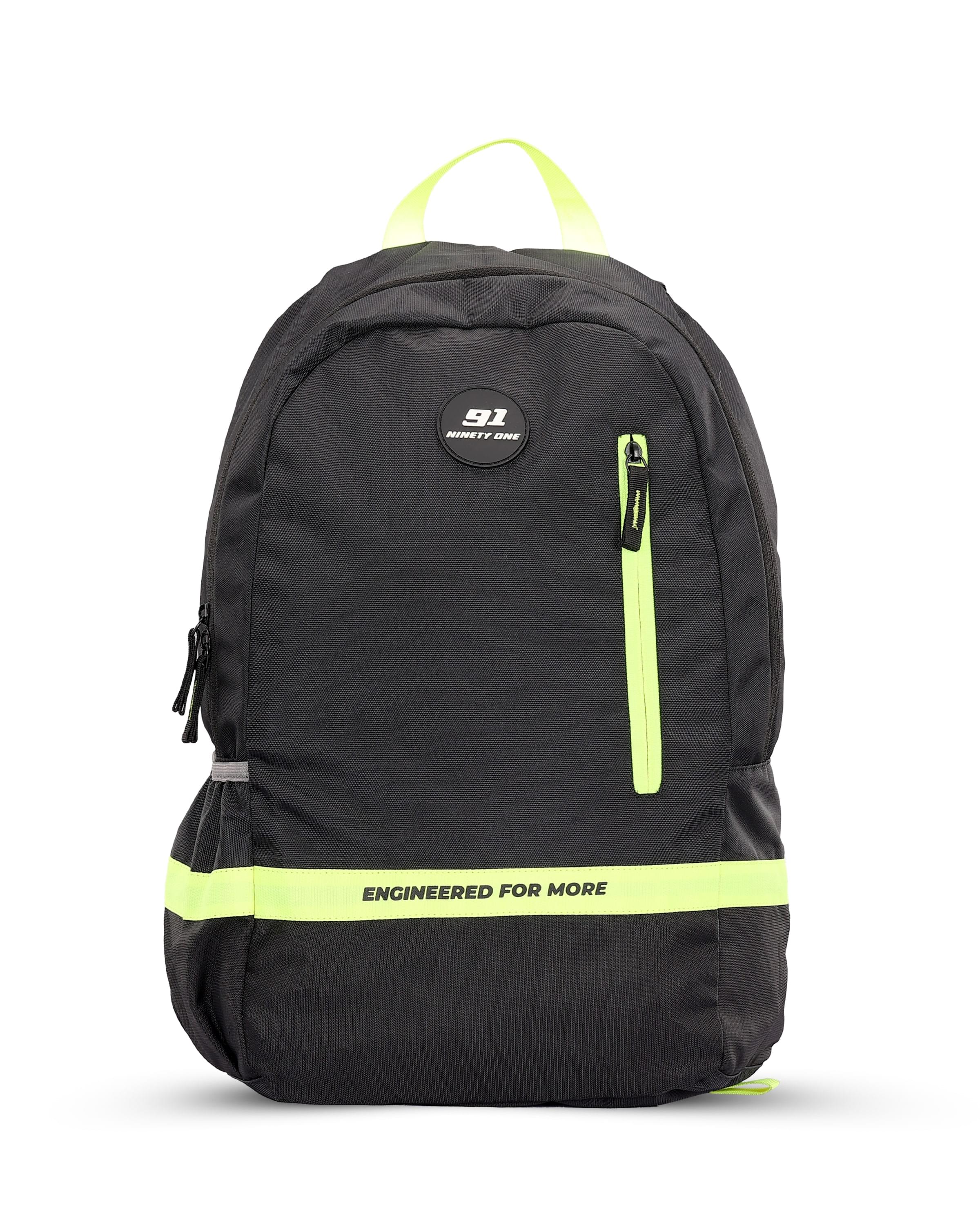 Top Selling  - 91Trailblazer 25L Unisex Black Green Backpack at Rs. 1361 by Ninety One Cycle