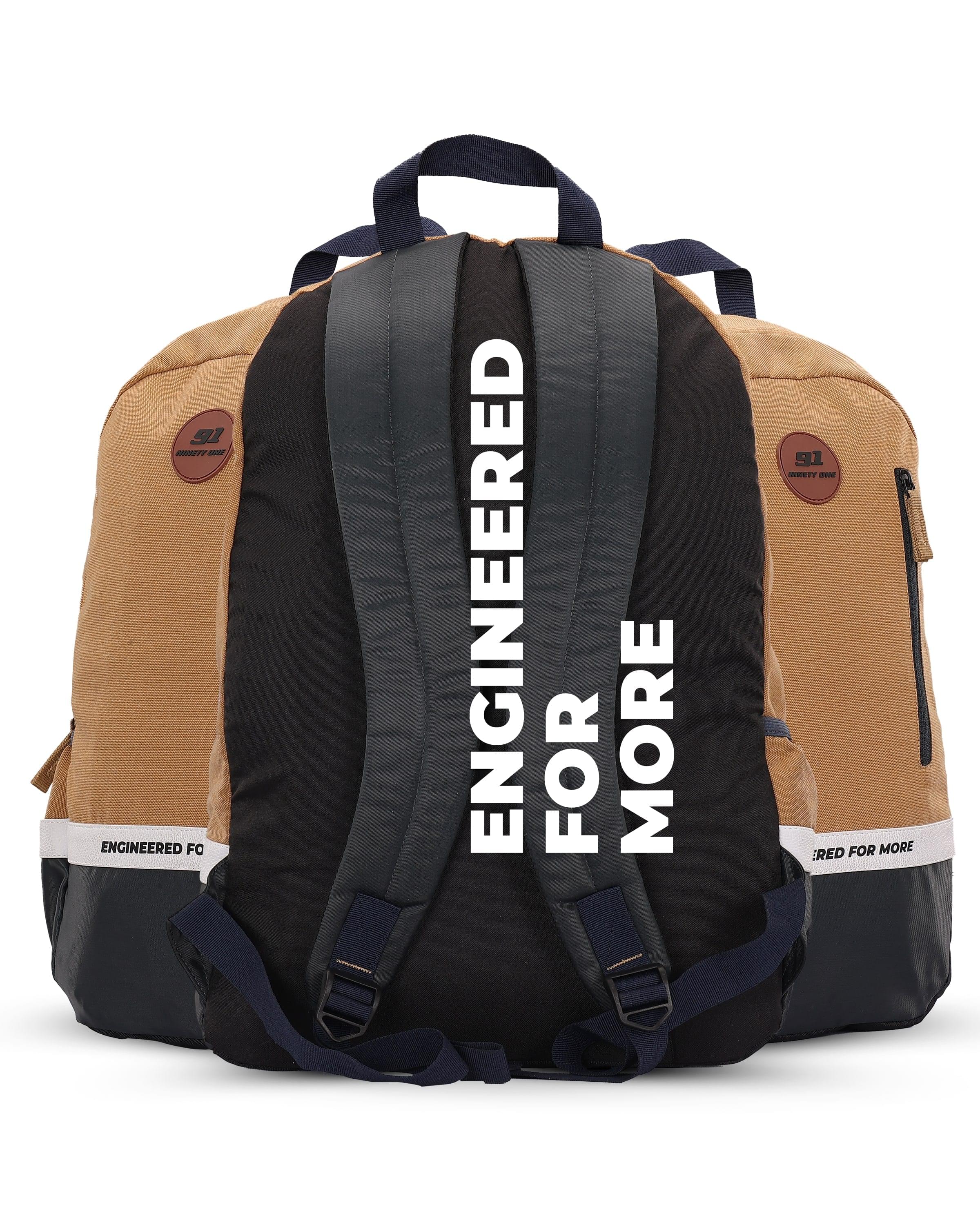 Top Selling  - 91Trailblazer 25L Unisex Beige Black Backpack at Rs. 1361 by Ninety One Cycle