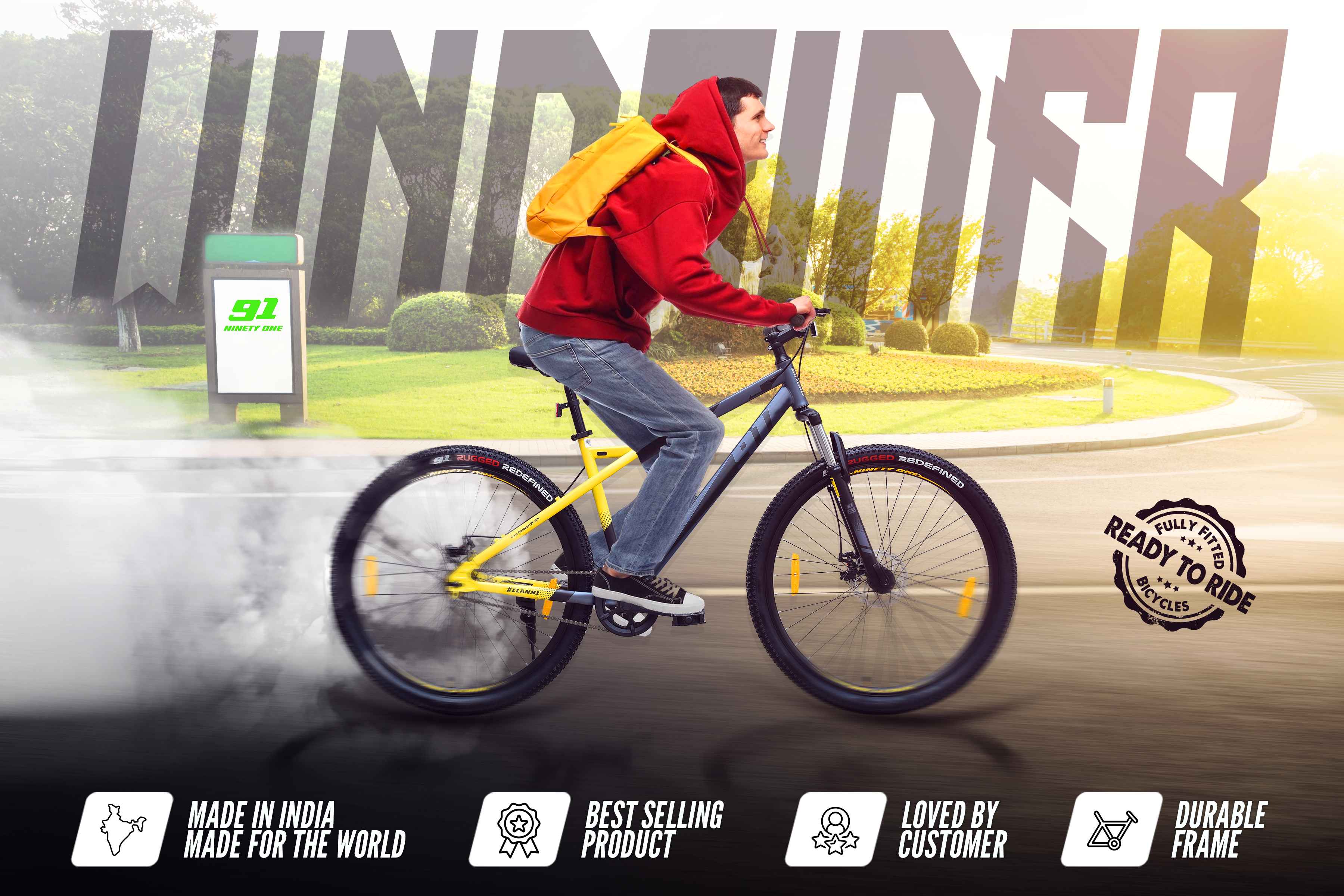 Buy Windrider 29T Single Speed Cycle by 91 Online Ninety One