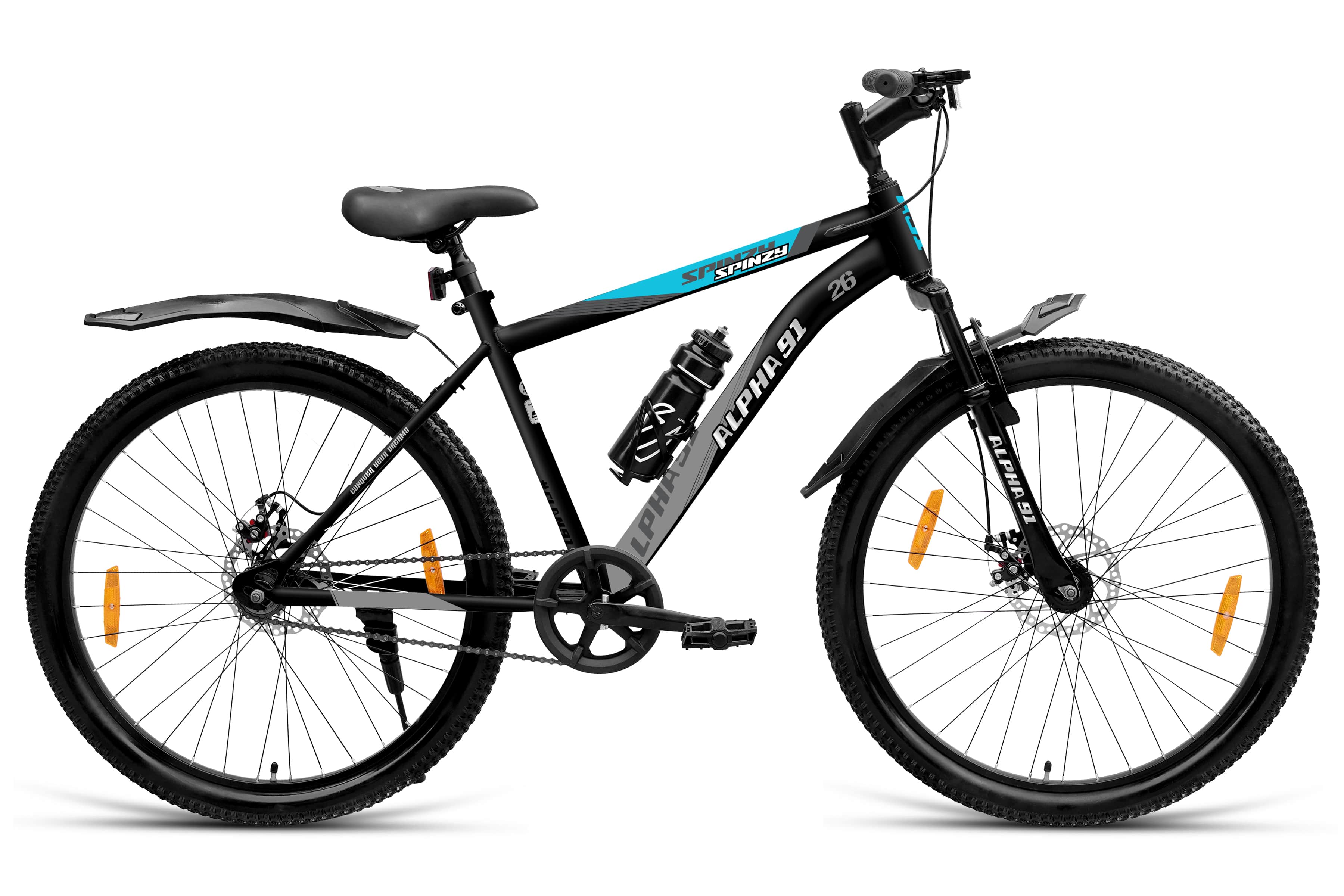 Spinzy D2TX 26T CKD pack of 2 (Black Cyan) image 1