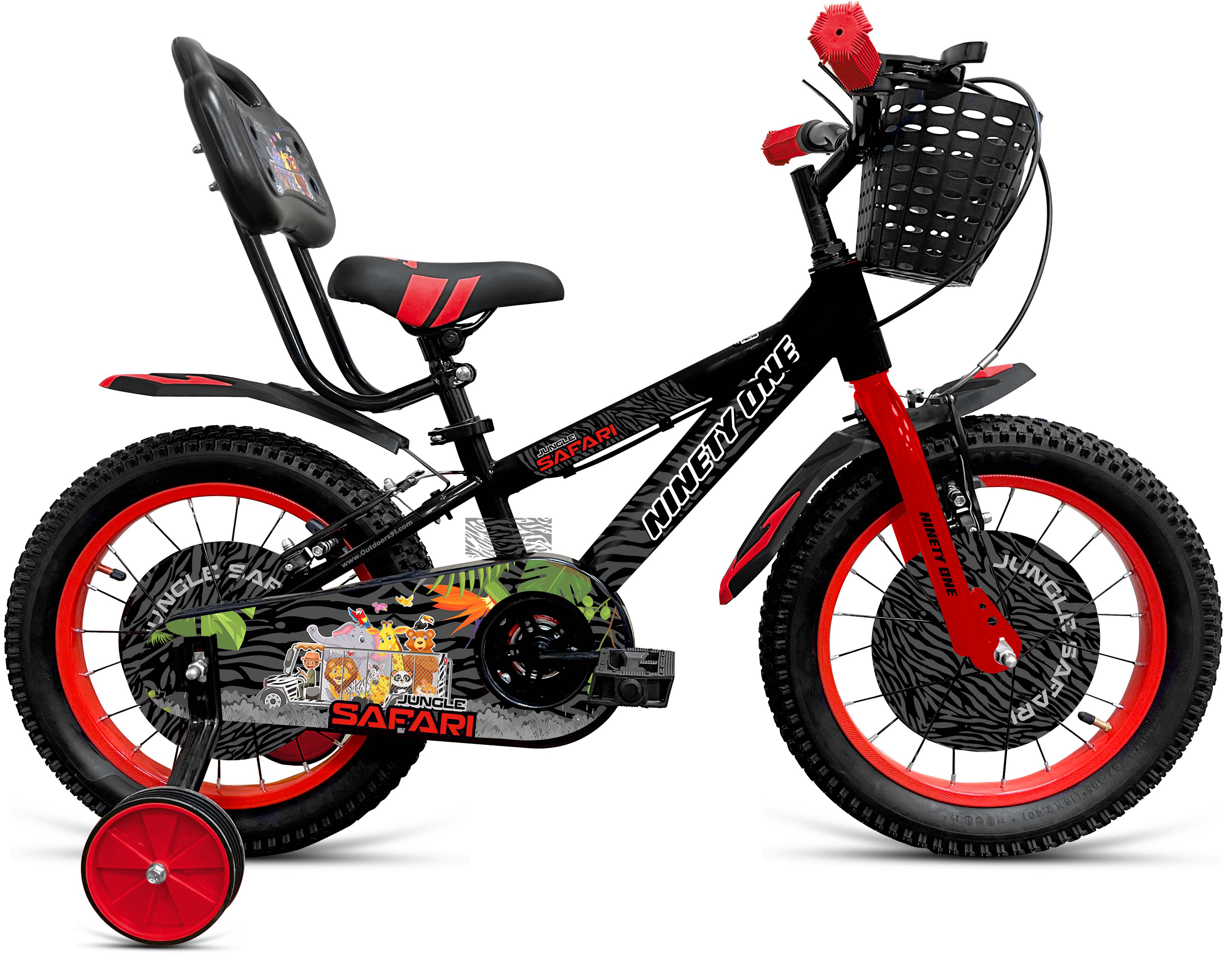 Jungle Safari 16T 90 SKD Pack of 2 (Black Red) image 1