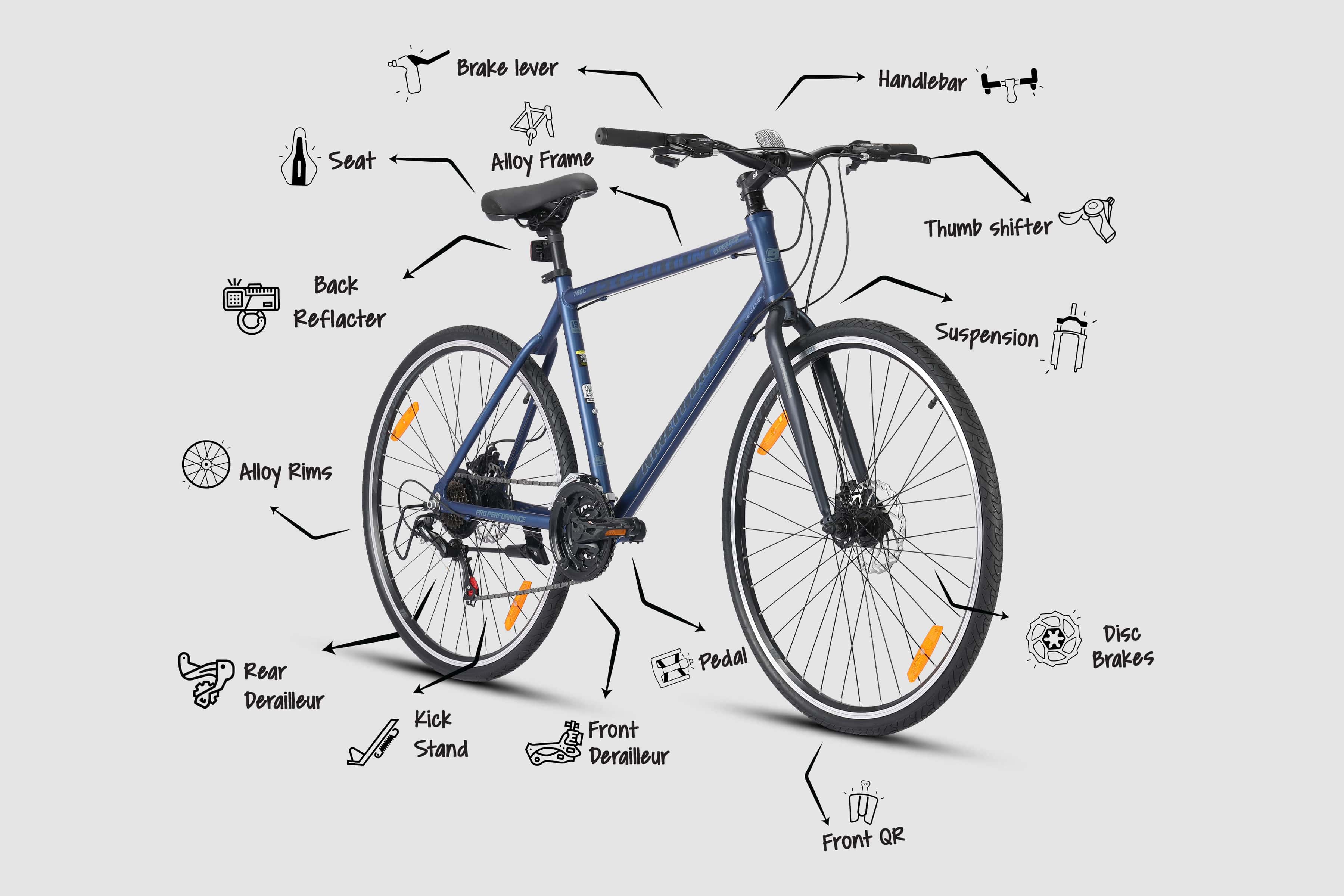 Expedition 700C NE Multi Speed navy-blue