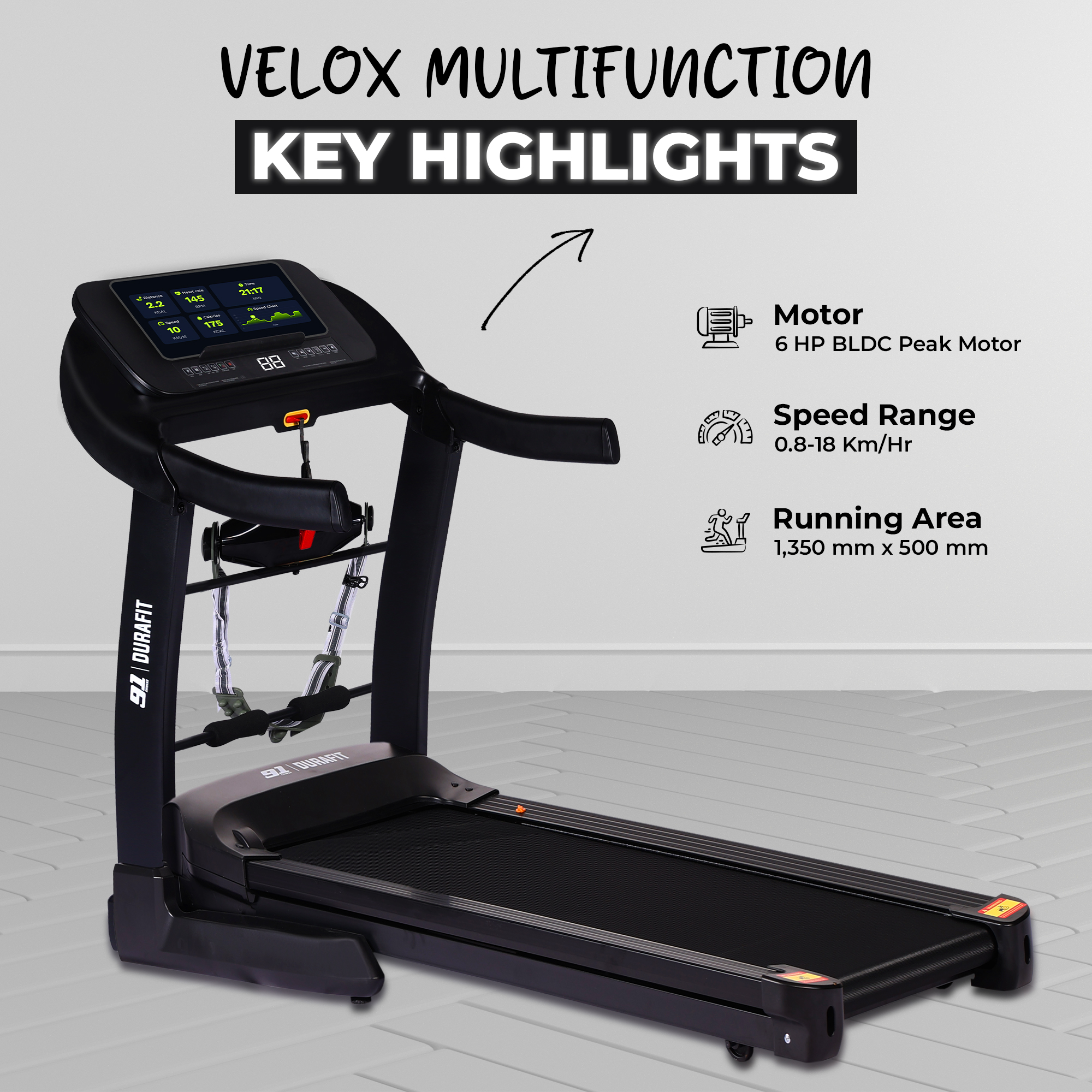 Buy Velox Multi Function Treadmill by 91Fitness Online 91 X