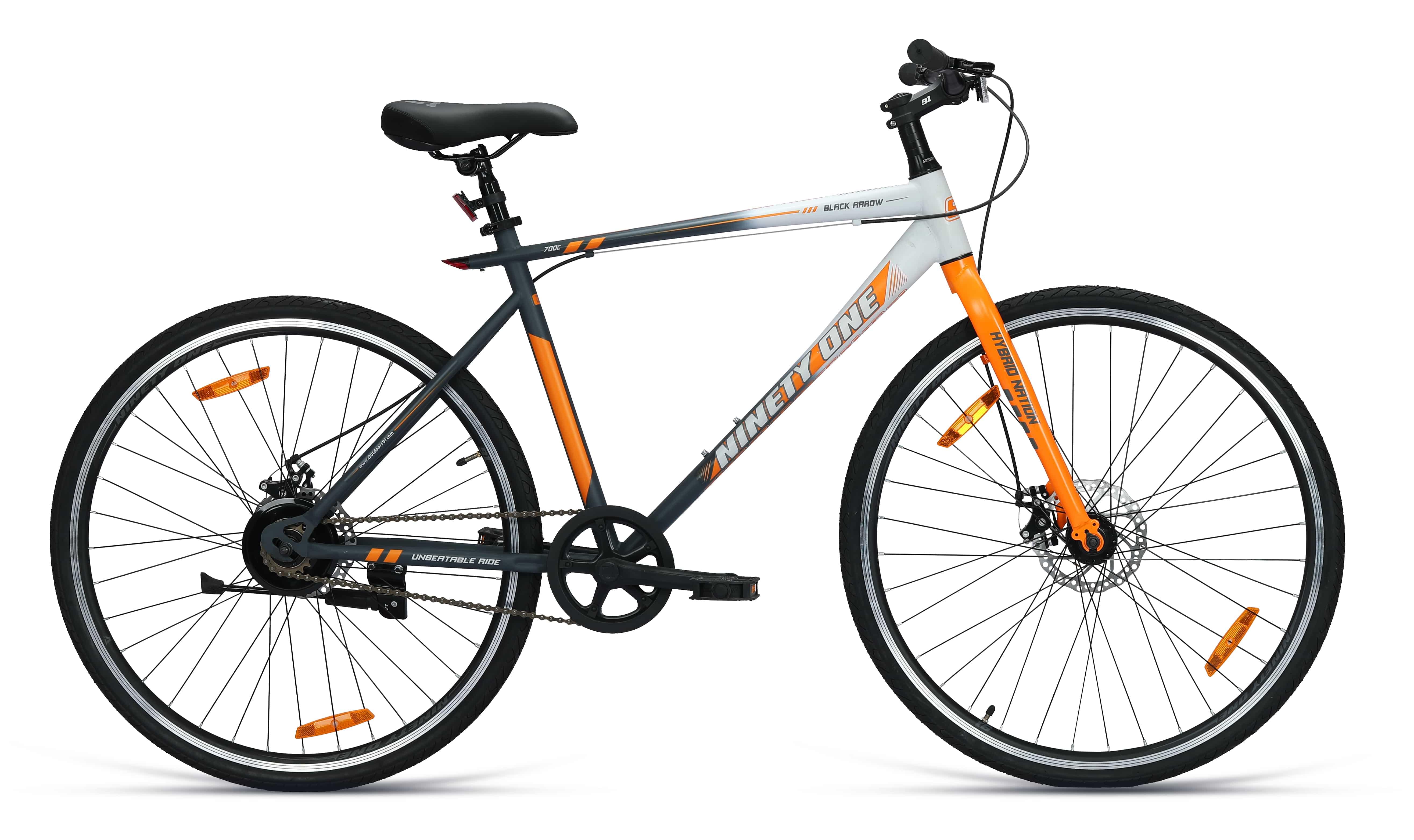 Top Selling Hybrid Bikes - Black Arrow 700C White Orange L (19.5