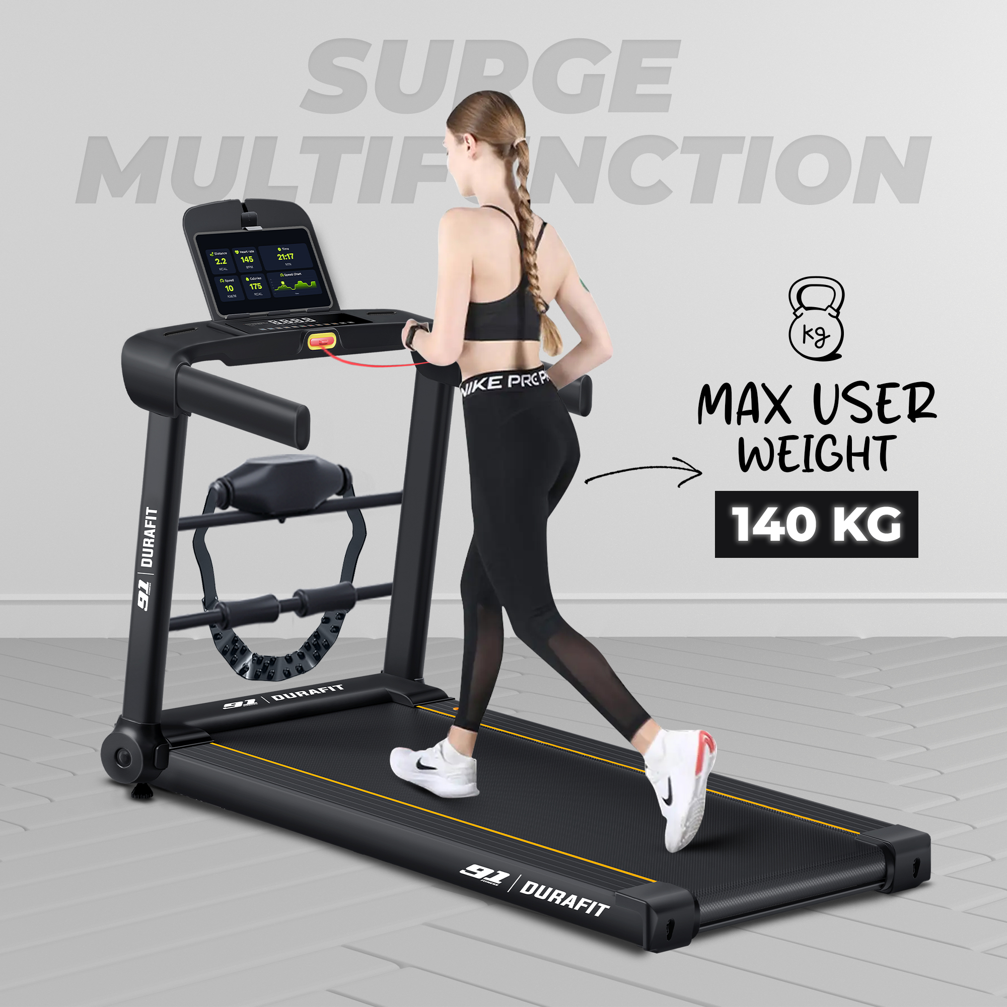 Surge 2 0 Multi Function Treadmill (Black) image 1