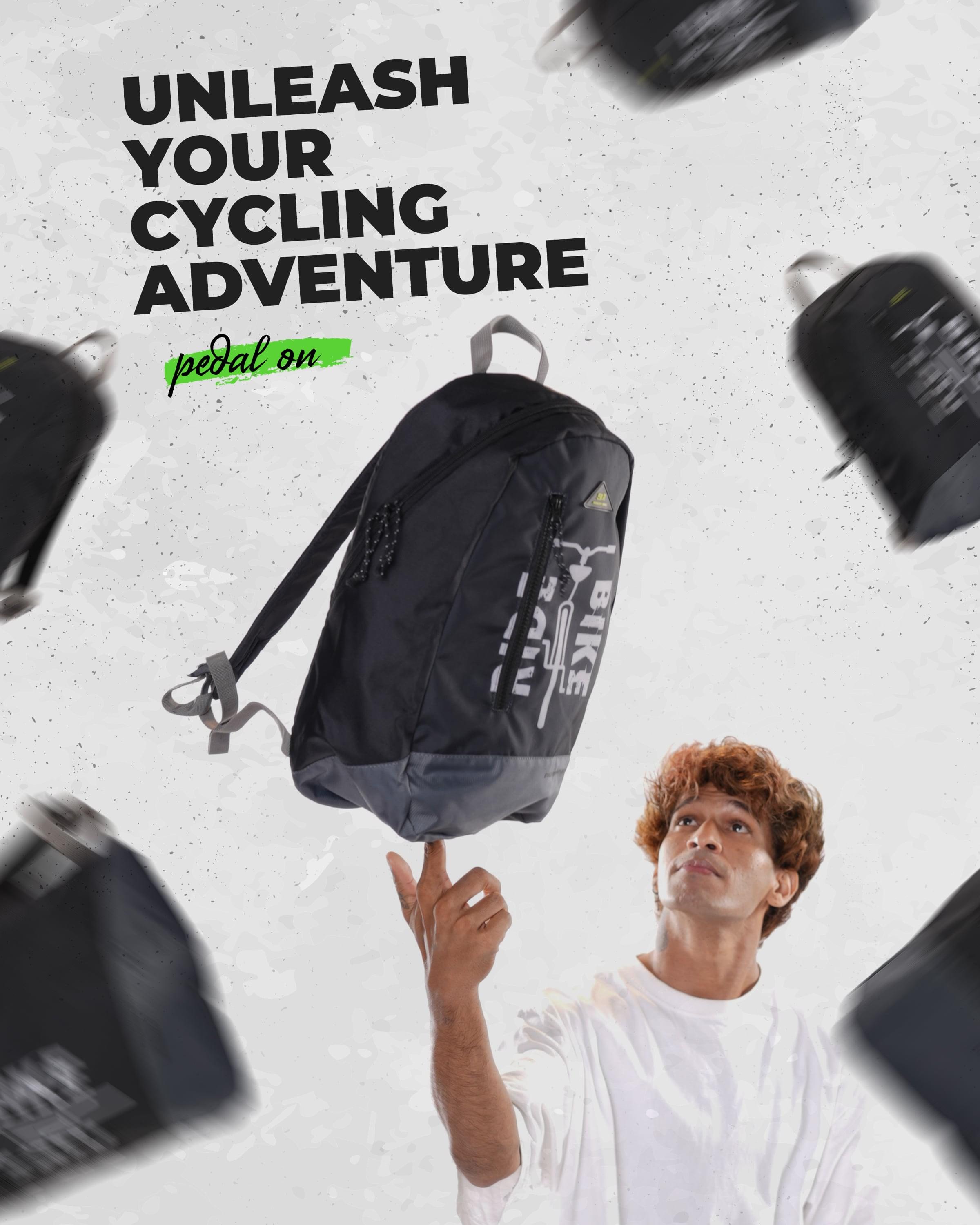 Top Selling  - 91Trekker 15L Unisex Black Grey Backpack at Rs. 944 by Ninety One Cycle