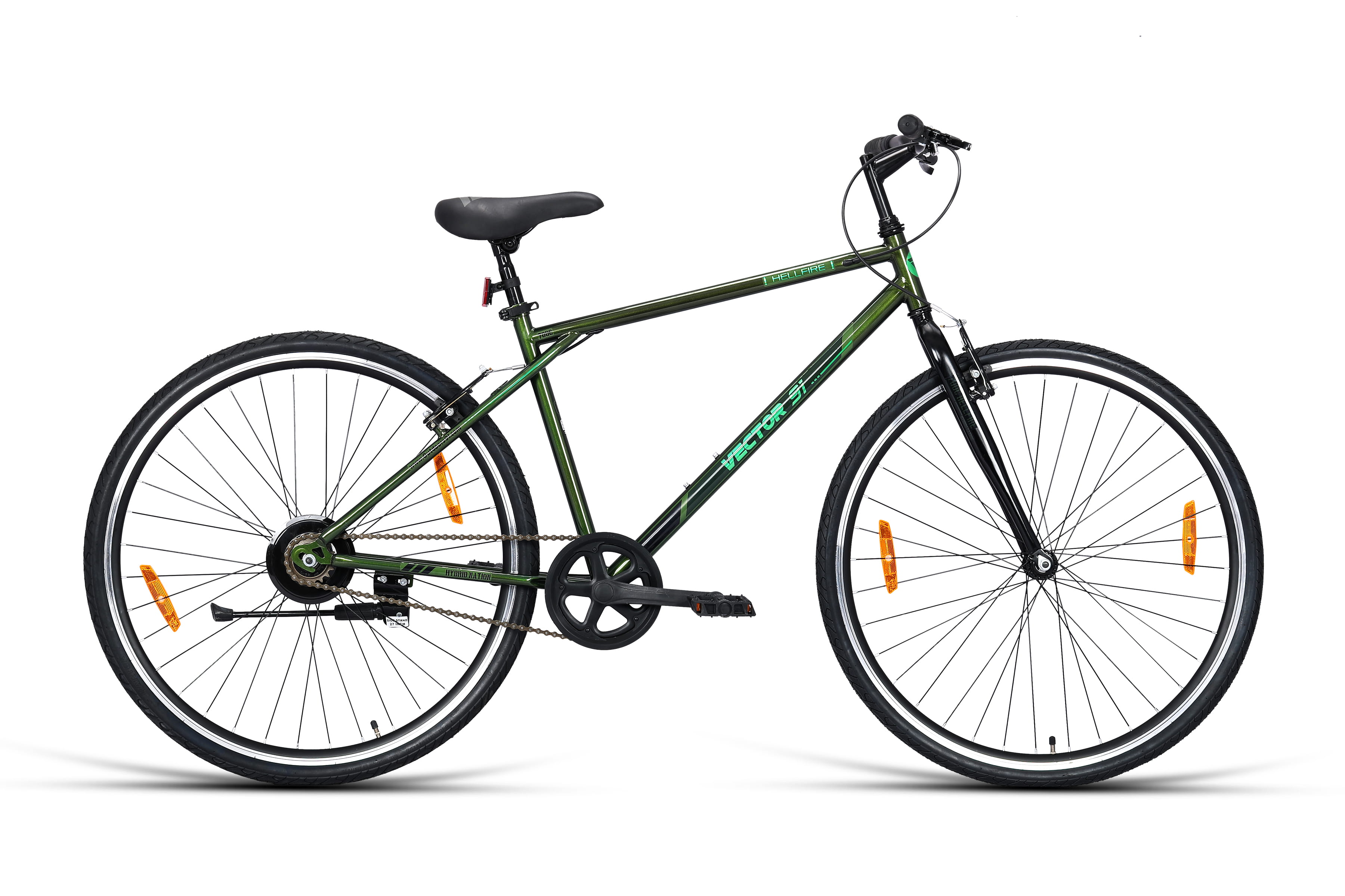 HellFire RFV 700C Single Speed Single Wall Alloy Rims (Dark Green) image 1