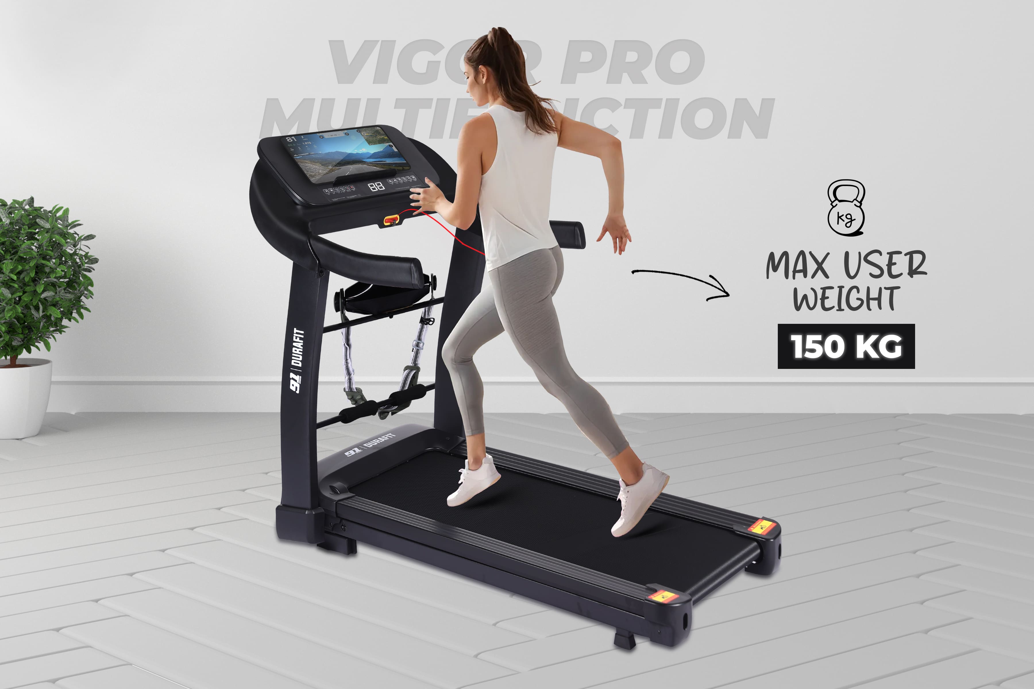 Durafit Treadmill For Home Use Near Me Vigor Pro Multi Function