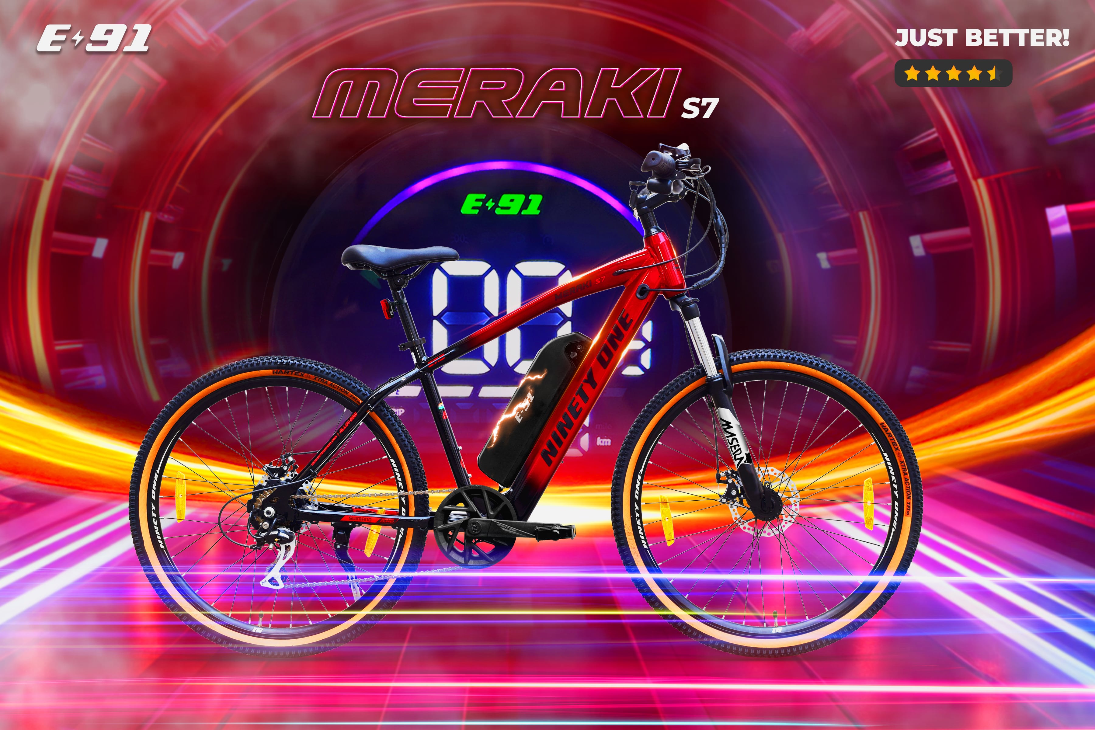 Buy Meraki S7 Alloy (13 Ah) Cycle by 91 Online Ninety One