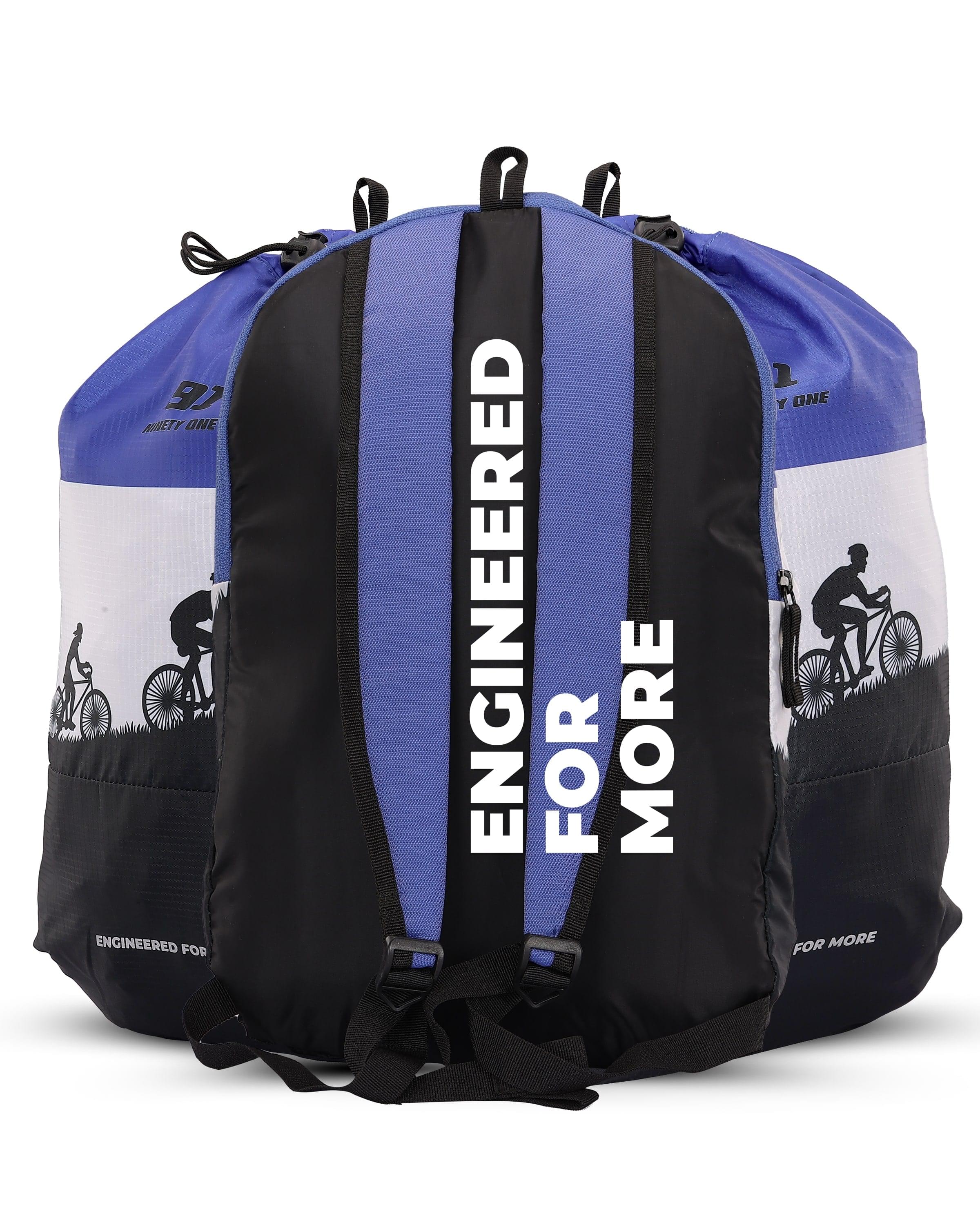 Top Selling  - 91RideOn 15L Unisex Blue Black Backpack at Rs. 908 by Ninety One Cycle