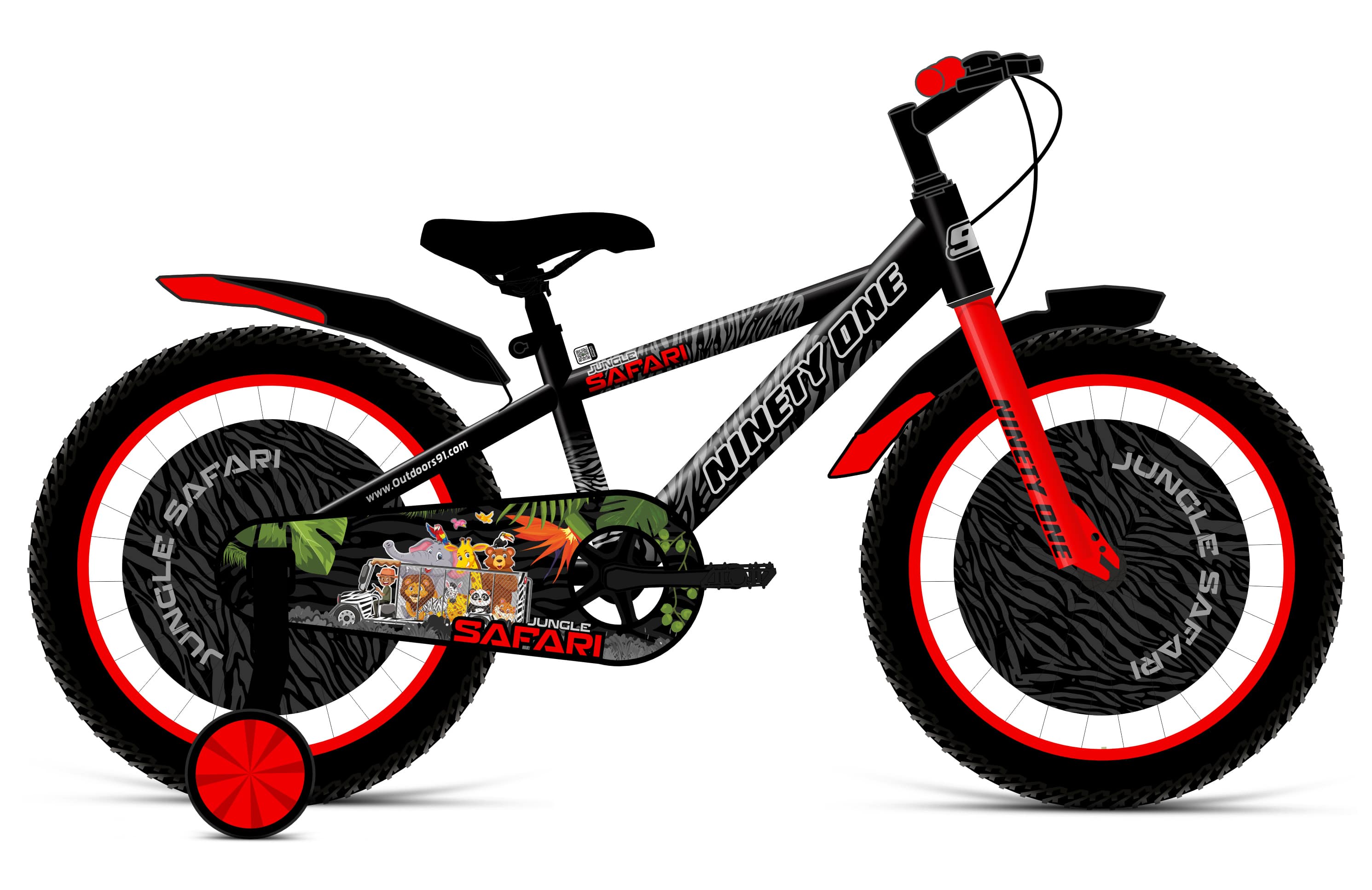 Jungle Safari 20T 90 SKD Pack of 2 (Black Red) image 1