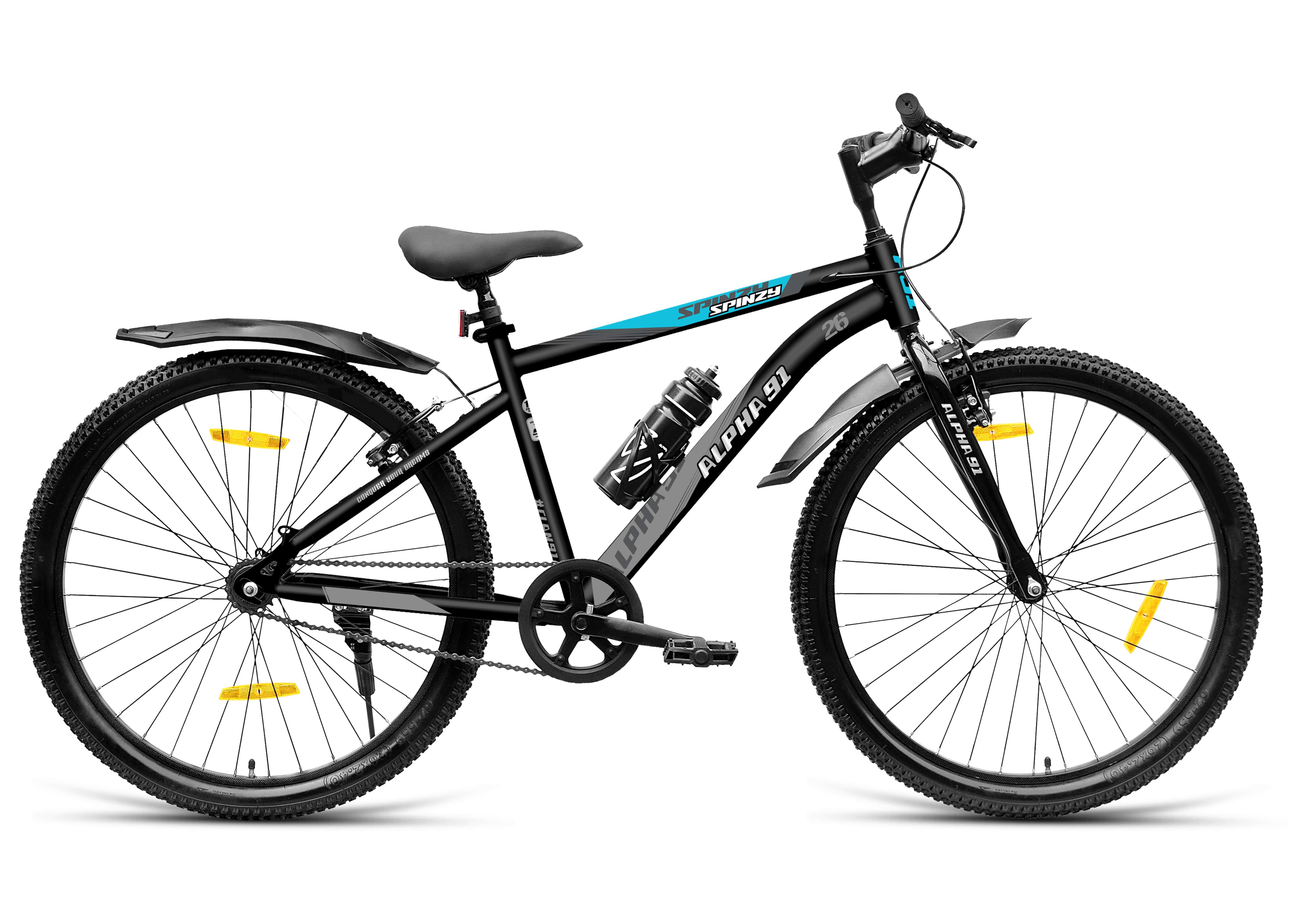 Spinzy 26T CKD pack of 2 (Black Cyan) image 1