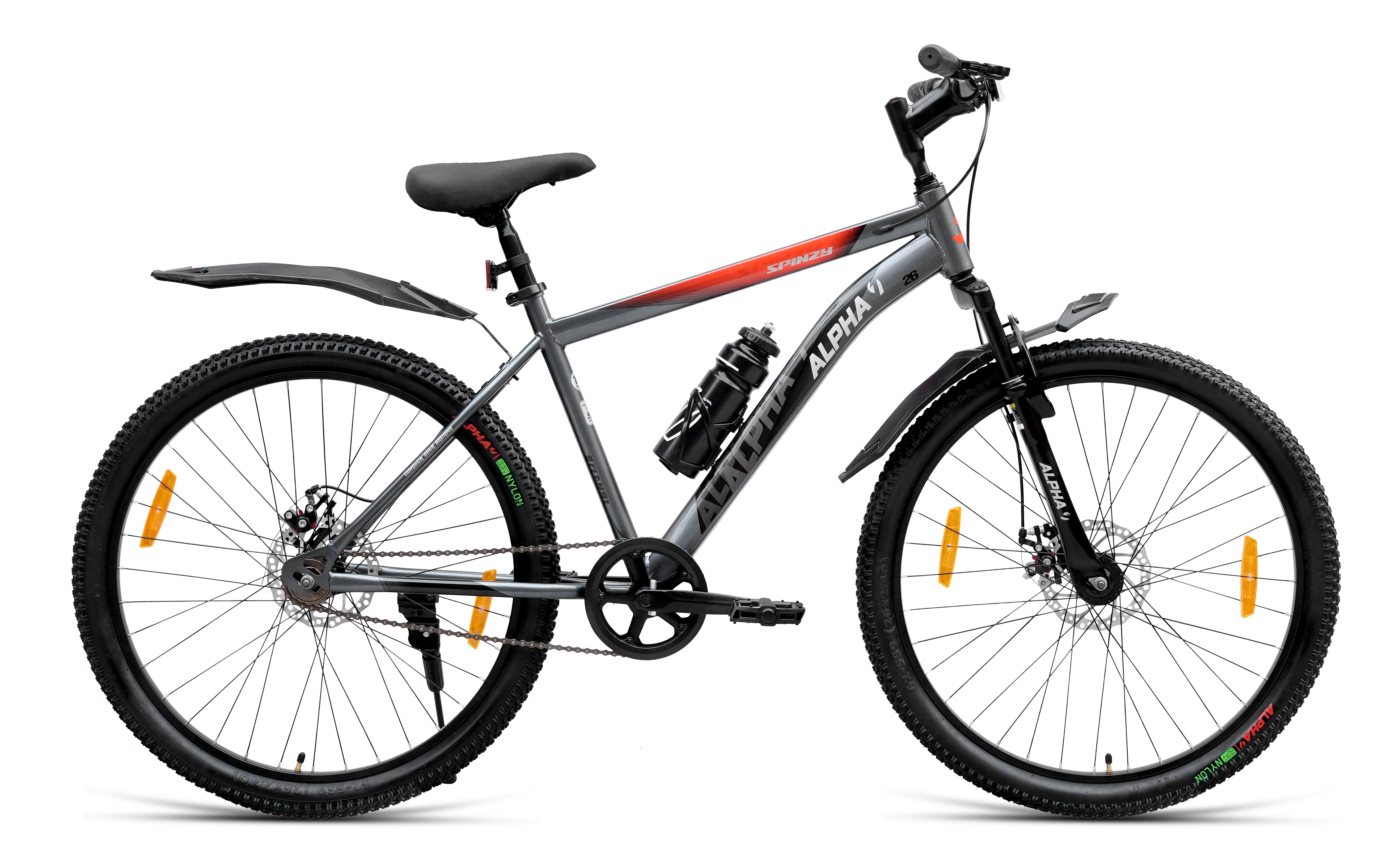 Spinzy D2TX 26T CKD pack of 2 (Grey Red) image 1