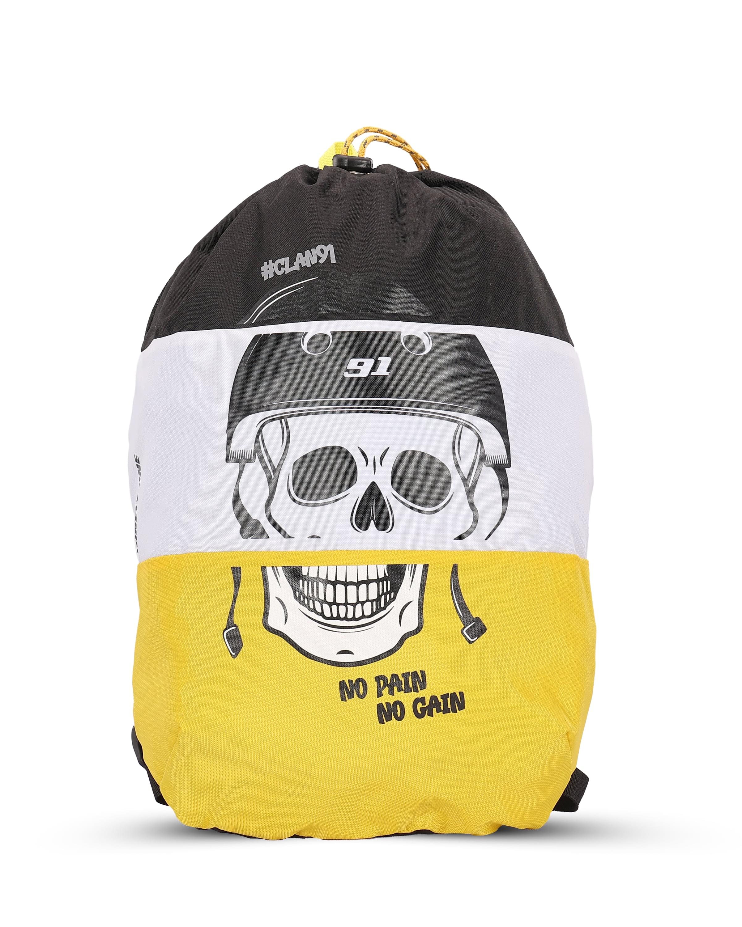 Top Selling  - 91BornRider 15L Unisex Black Yellow Backpack at Rs. 944 by Ninety One Cycle