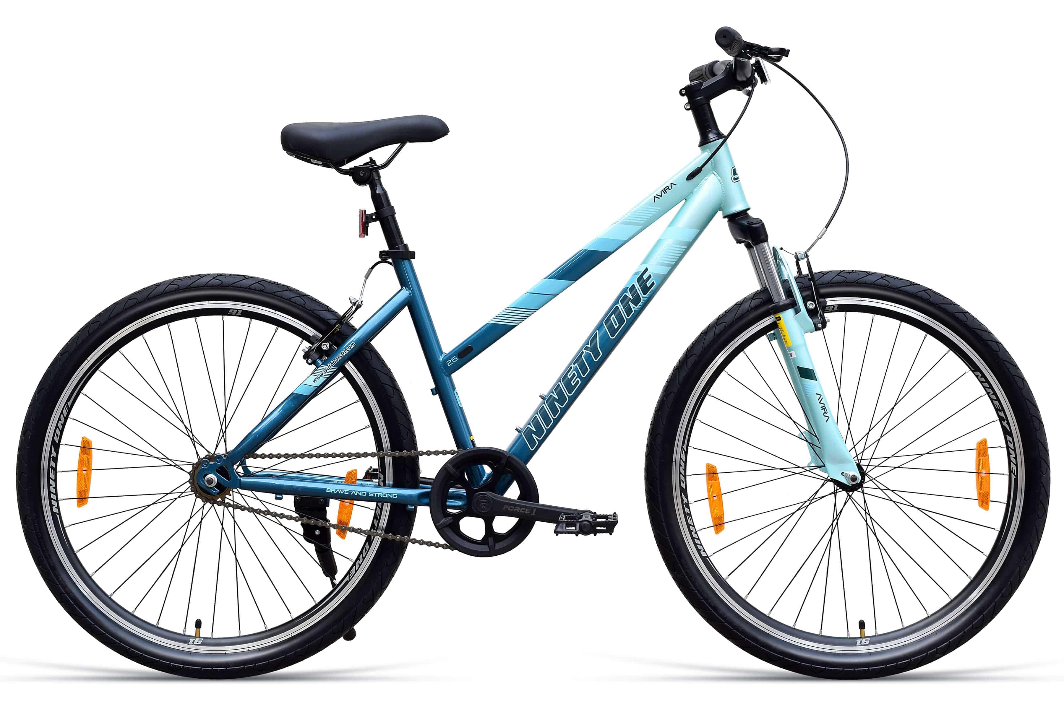 Top Selling All Terrain Bikes - Avira 26T Blue at Rs. 12149 by Ninety One Cycle