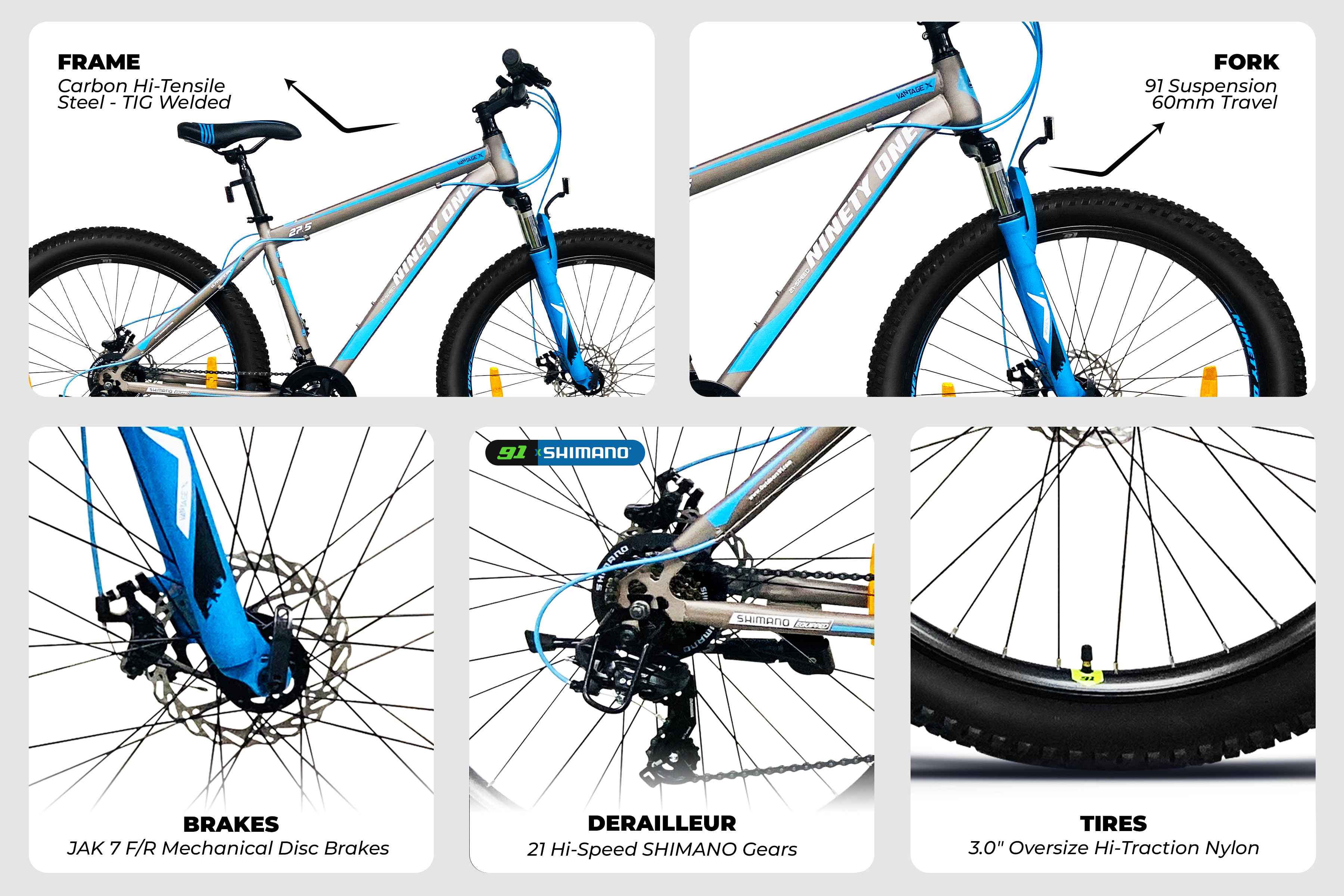 Buy VantageX 27.5T Cycle by 91 Online | Ninety One Bicycles