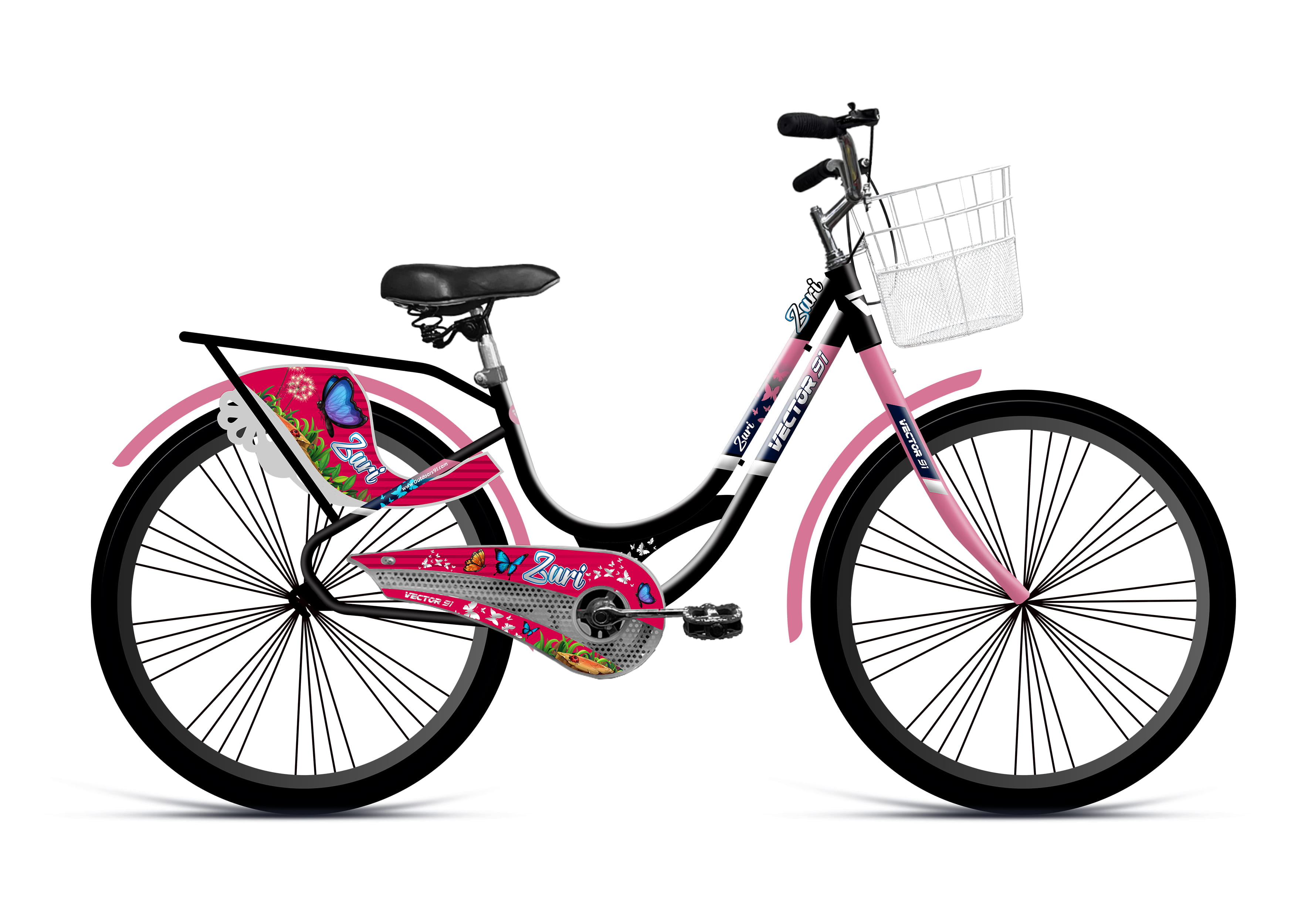 Zuri RFV 26T CKD pack of 2 (Black Pink) image 1