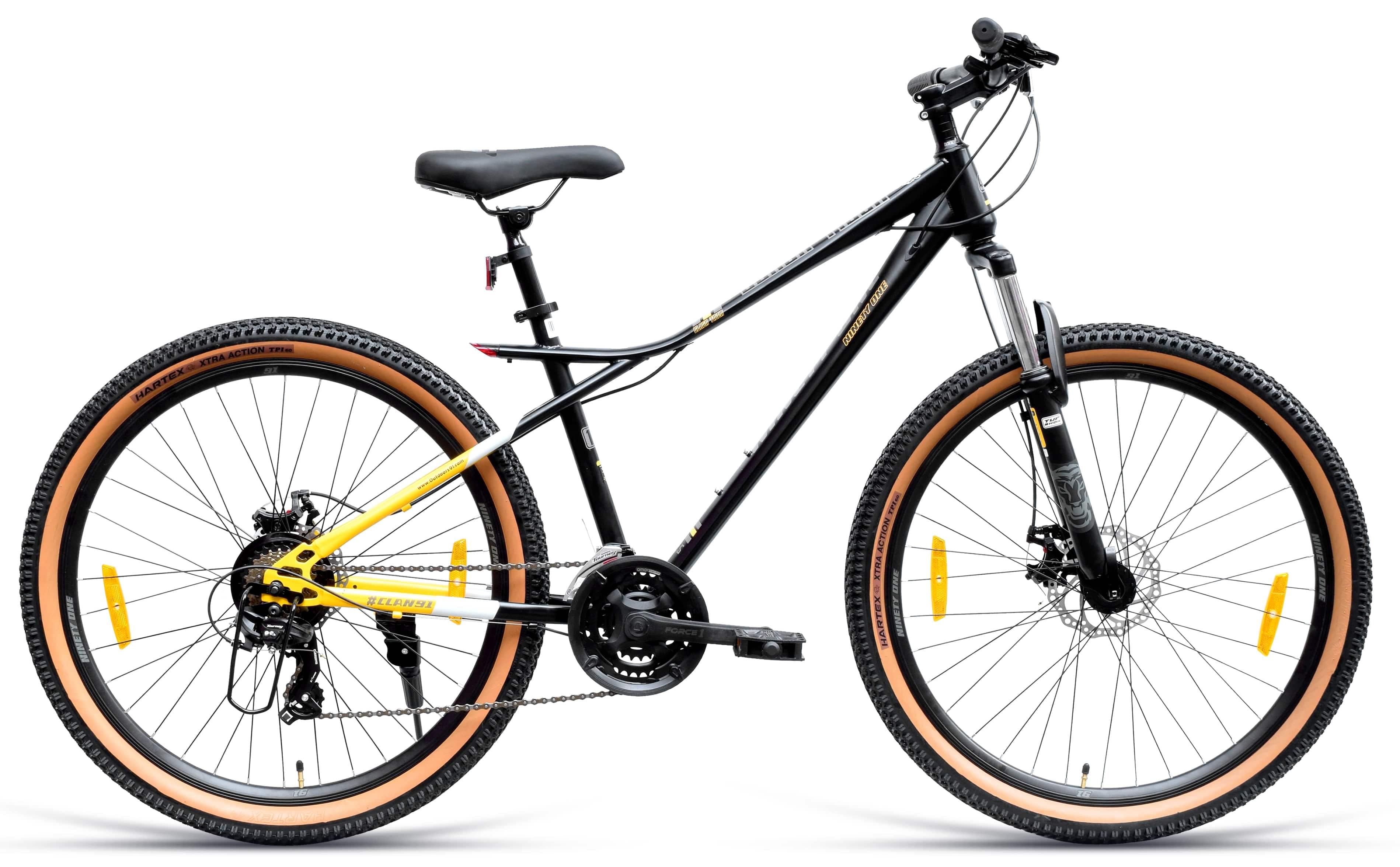 Top Selling Mountain Bikes - Black Tiger 27 5T Multi Speed Black Yellow at Rs. 18999 by Ninety One Cycle